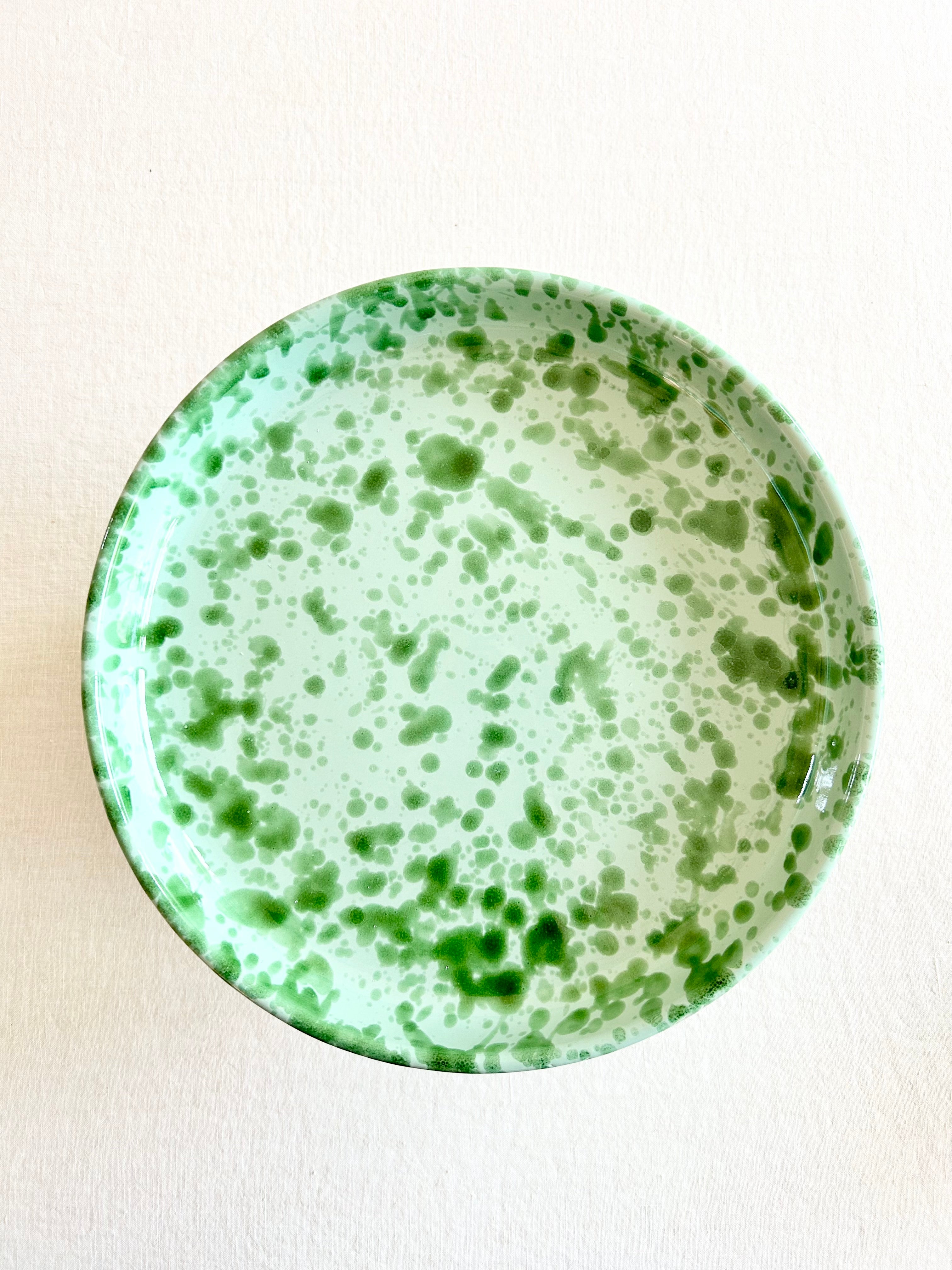 Pompeii Footed Cake Plate - Jade - 10"
