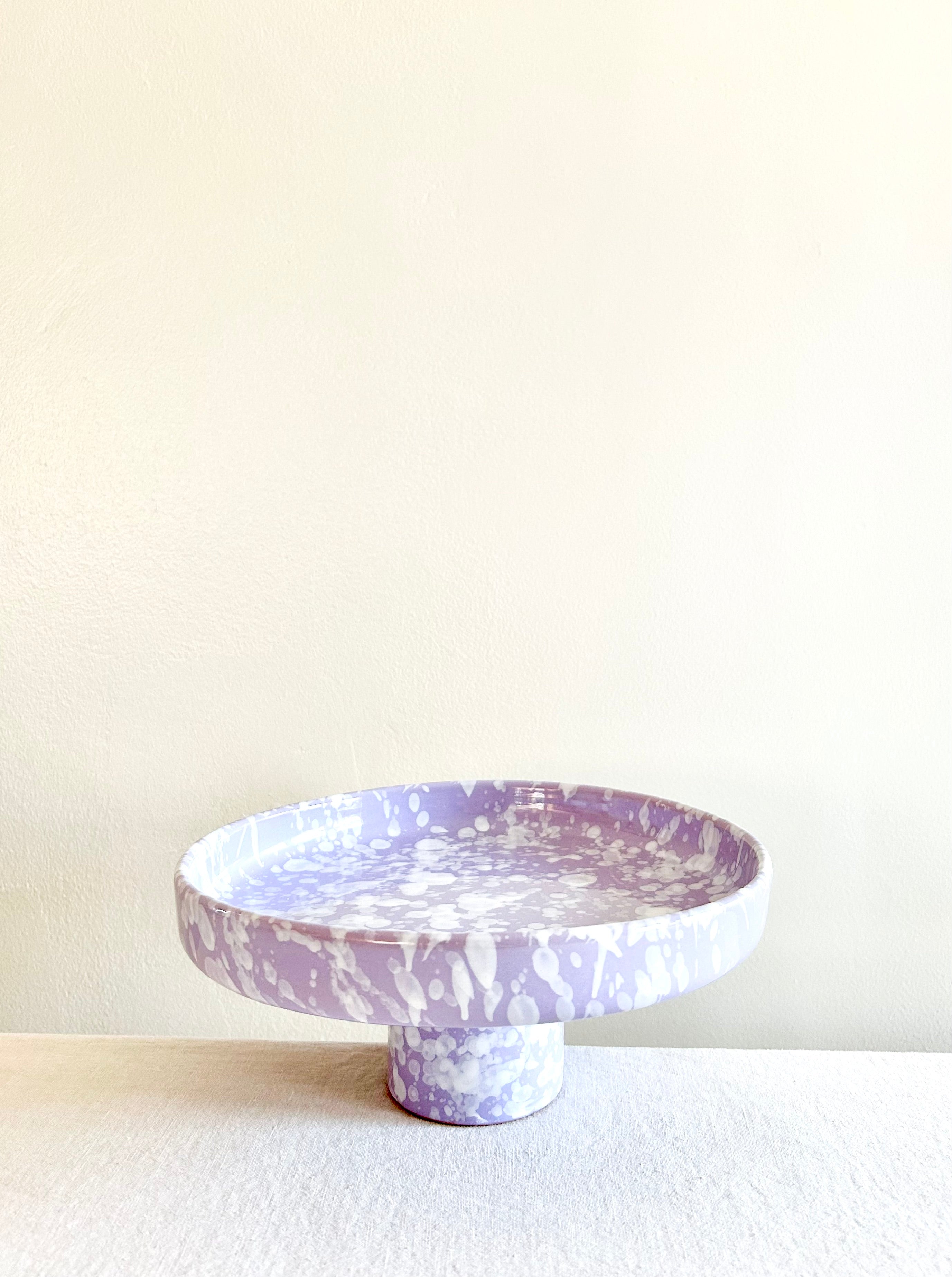 Pompeii Footed Cake Plate - Lavande - 10"