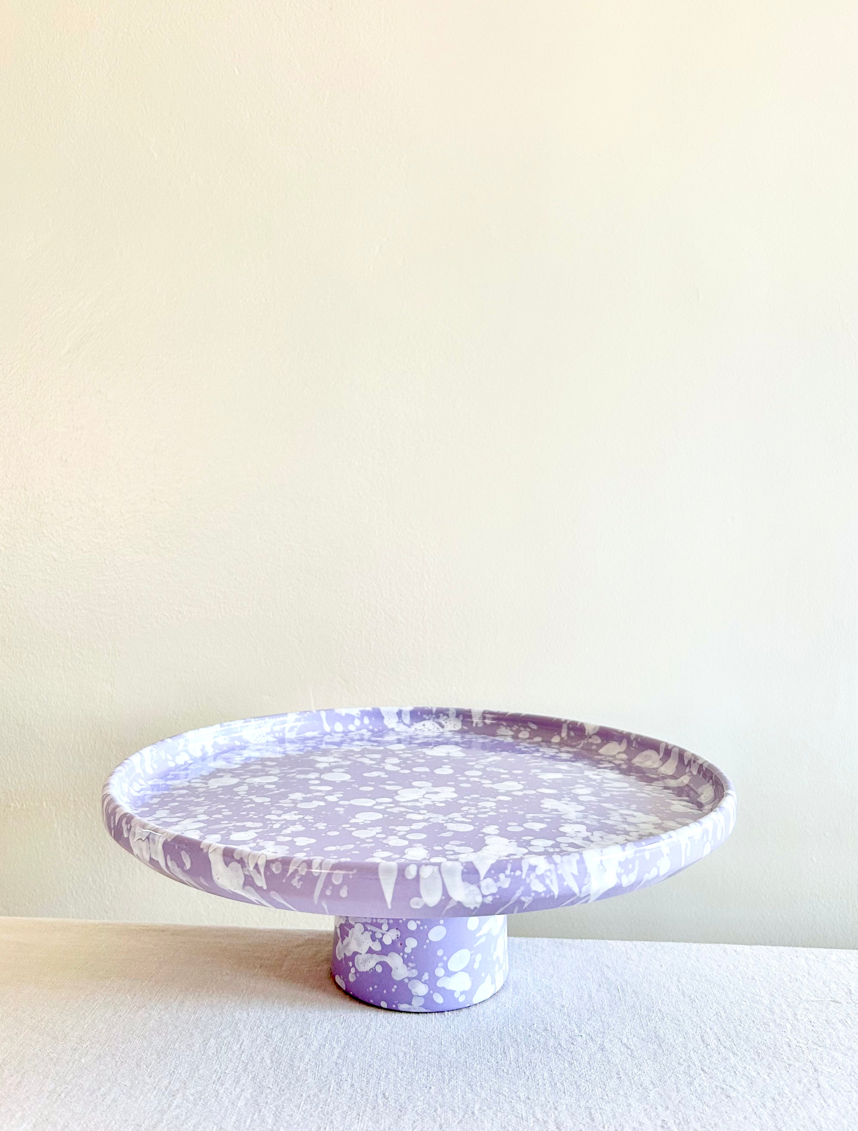 Pompeii Footed Cake Plate -  Lavande - 12.5"