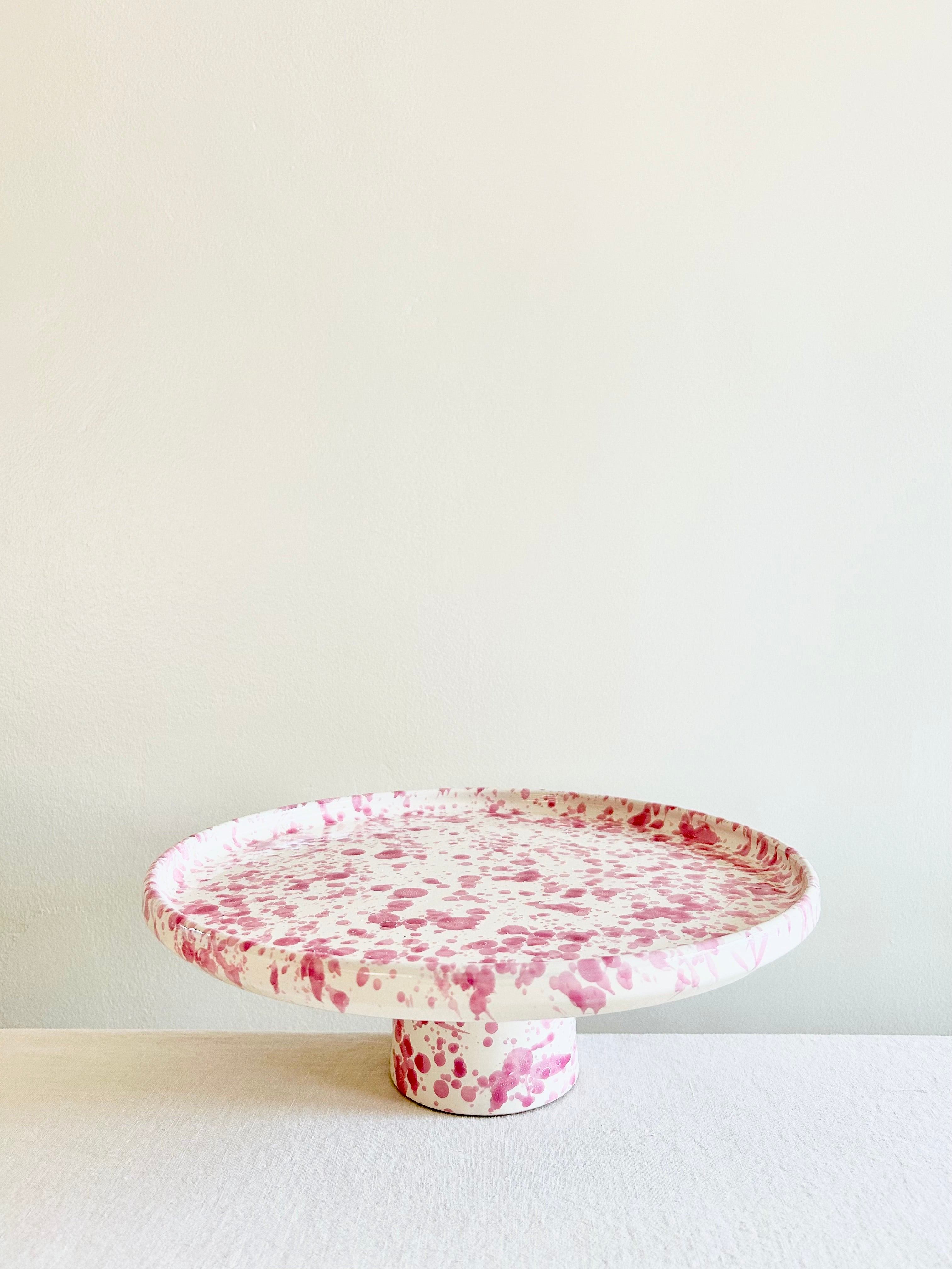Pompeii Footed Cake Plate - Peony - 12.5"
