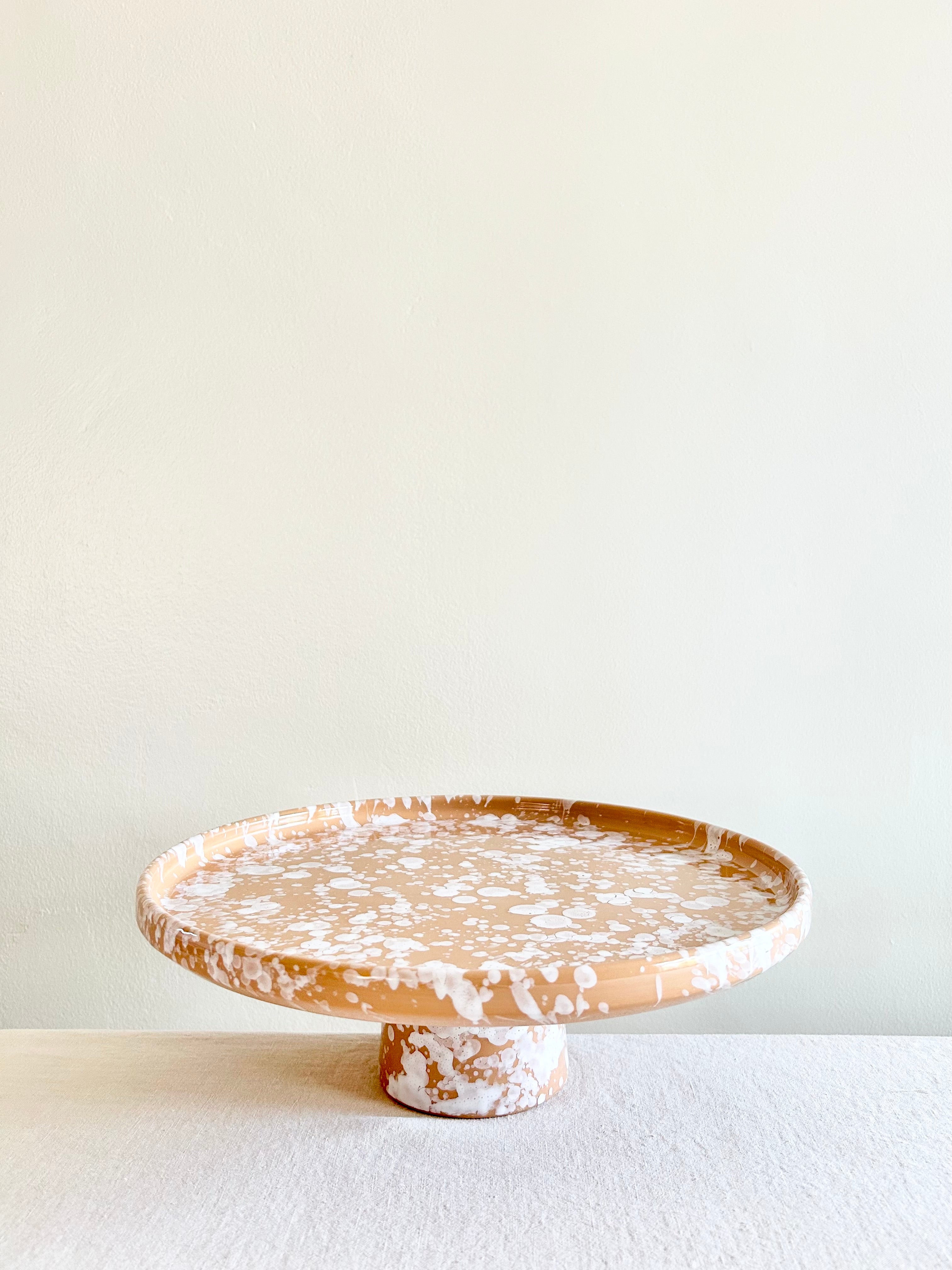 Pompeii Footed Cake Plate - Sienna - 12.5"