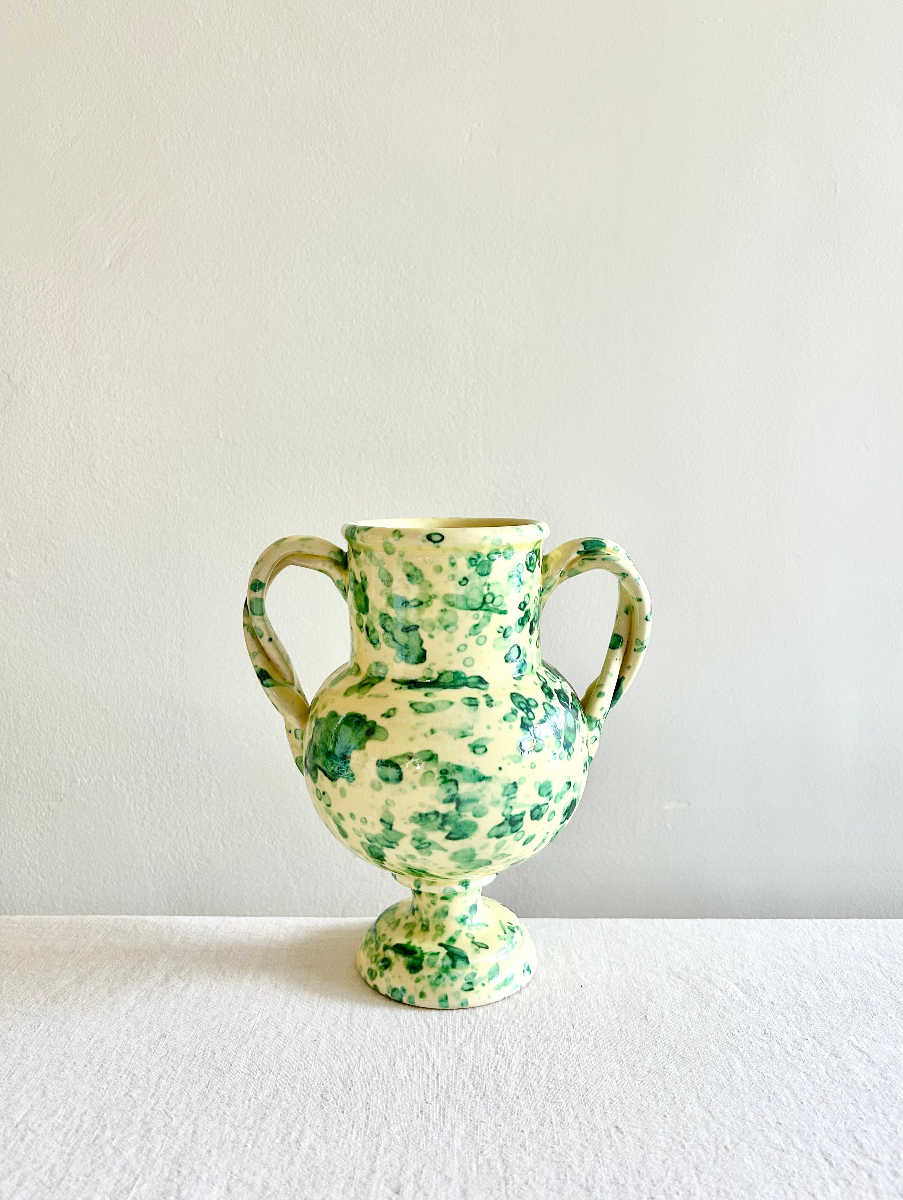 Small Pompeii Amphora Vase - Emerald