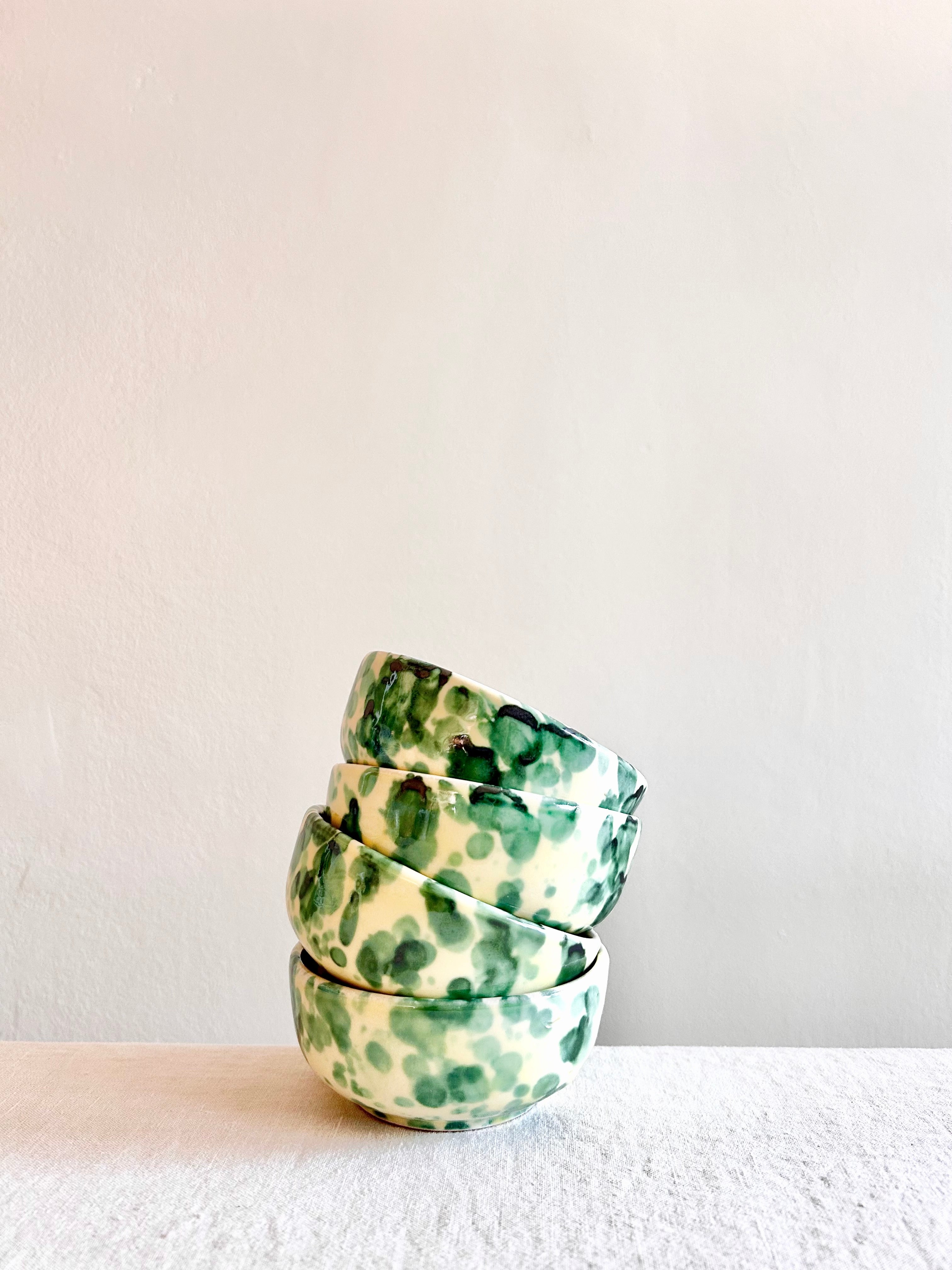 Pompeii Snack Bowls- Emerald - S/4