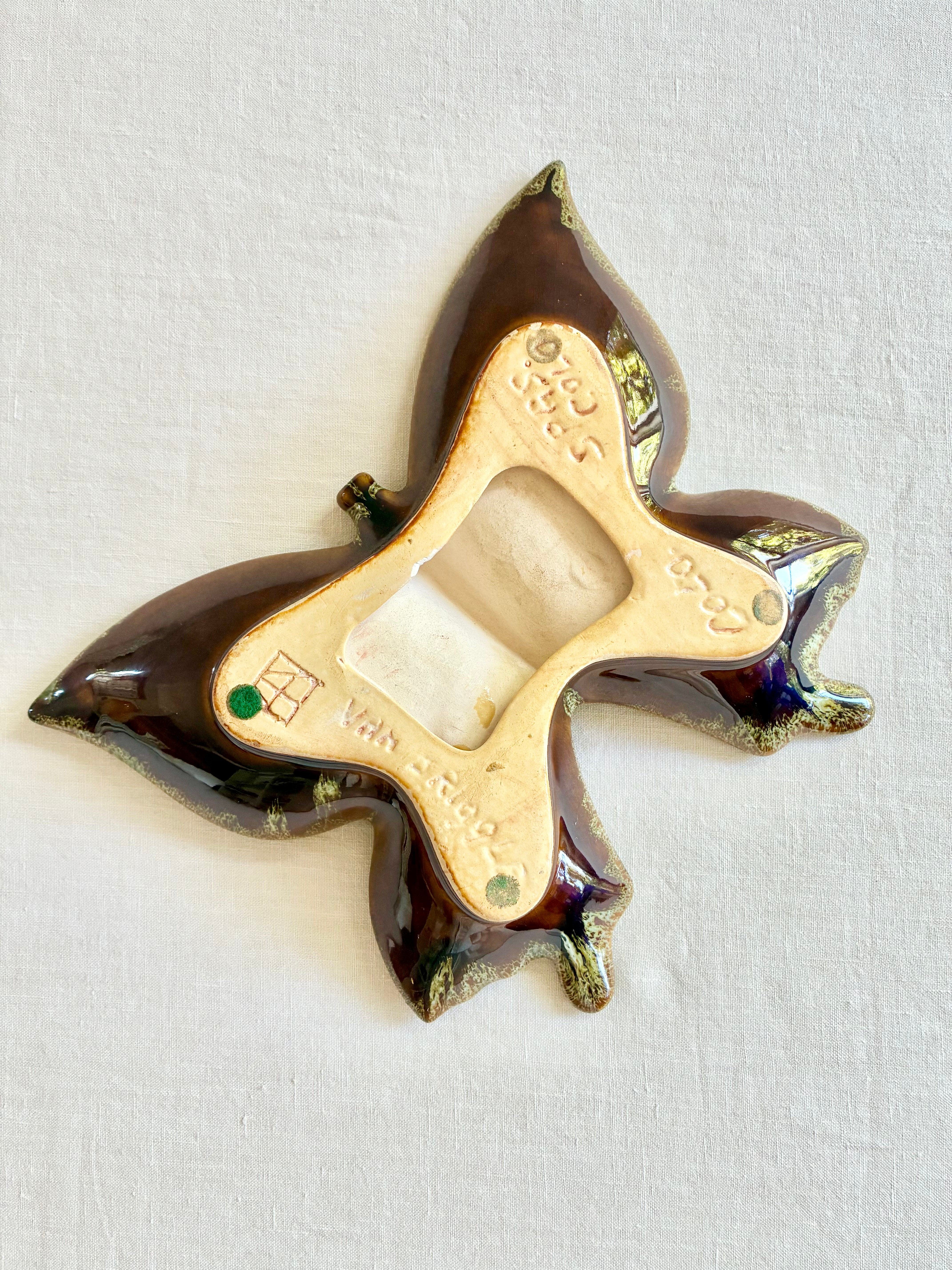 Historic Van Briggle Butterfly Vide Poche - Set of 2