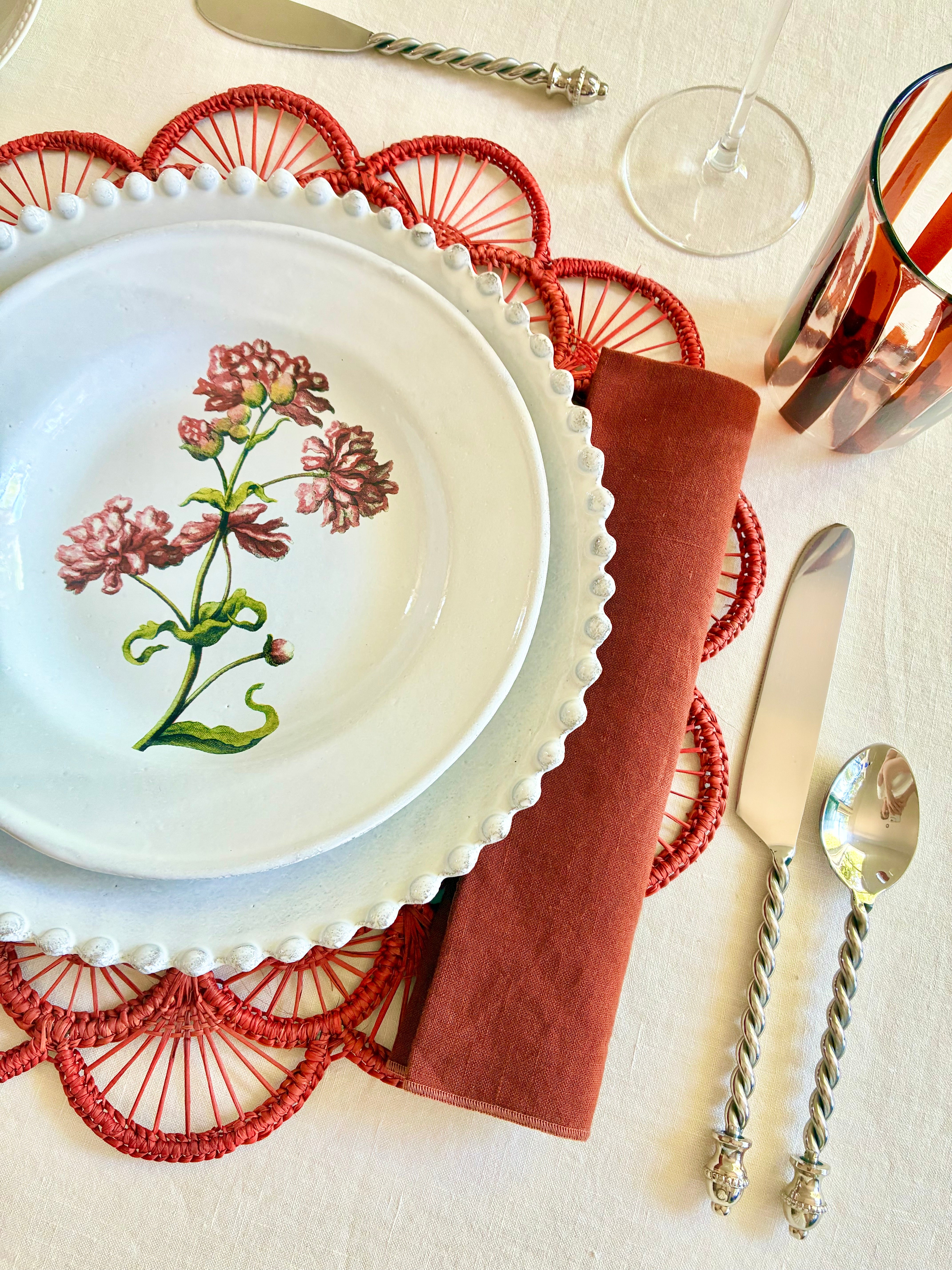 Ojal Placemat - Terracotta S/4