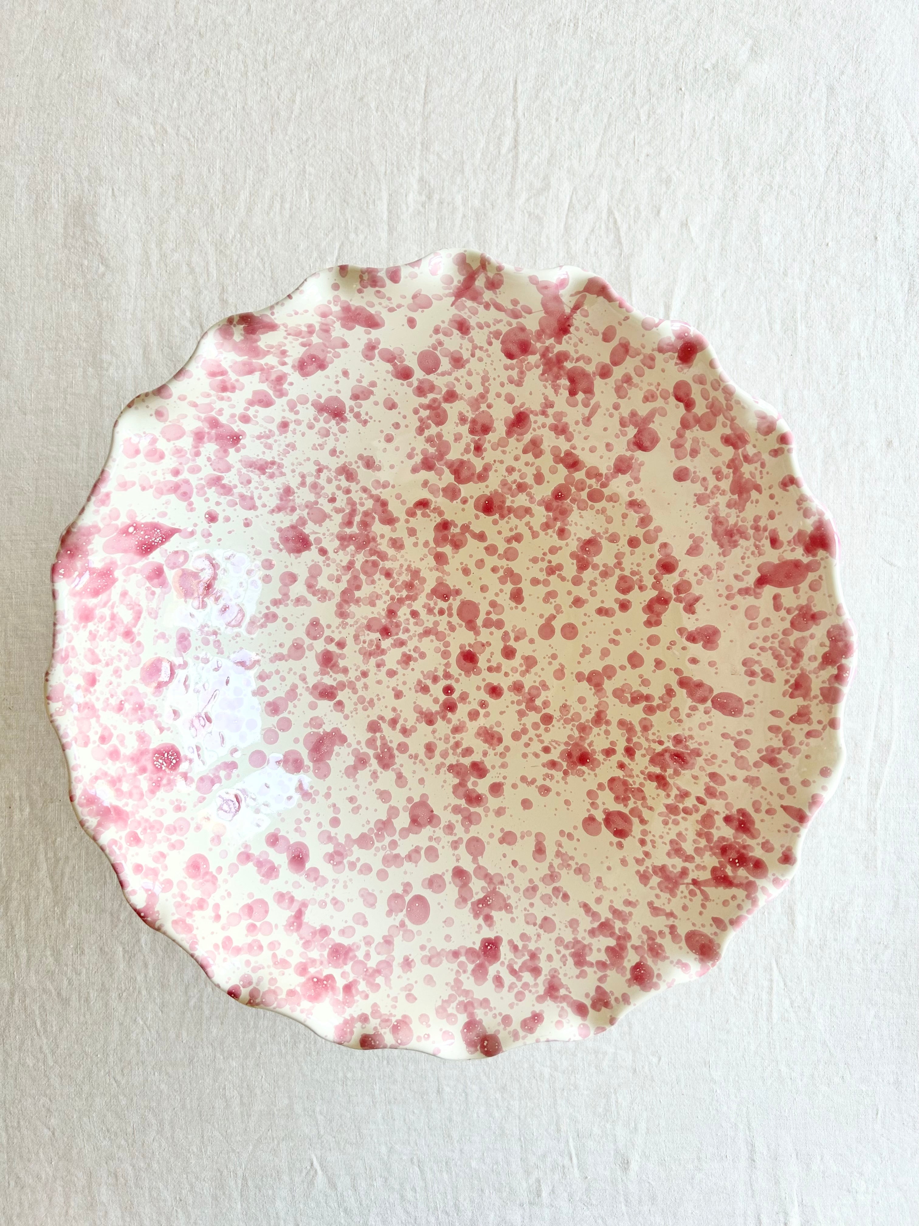 Pompeii Scalloped Compote - Peony - 13"