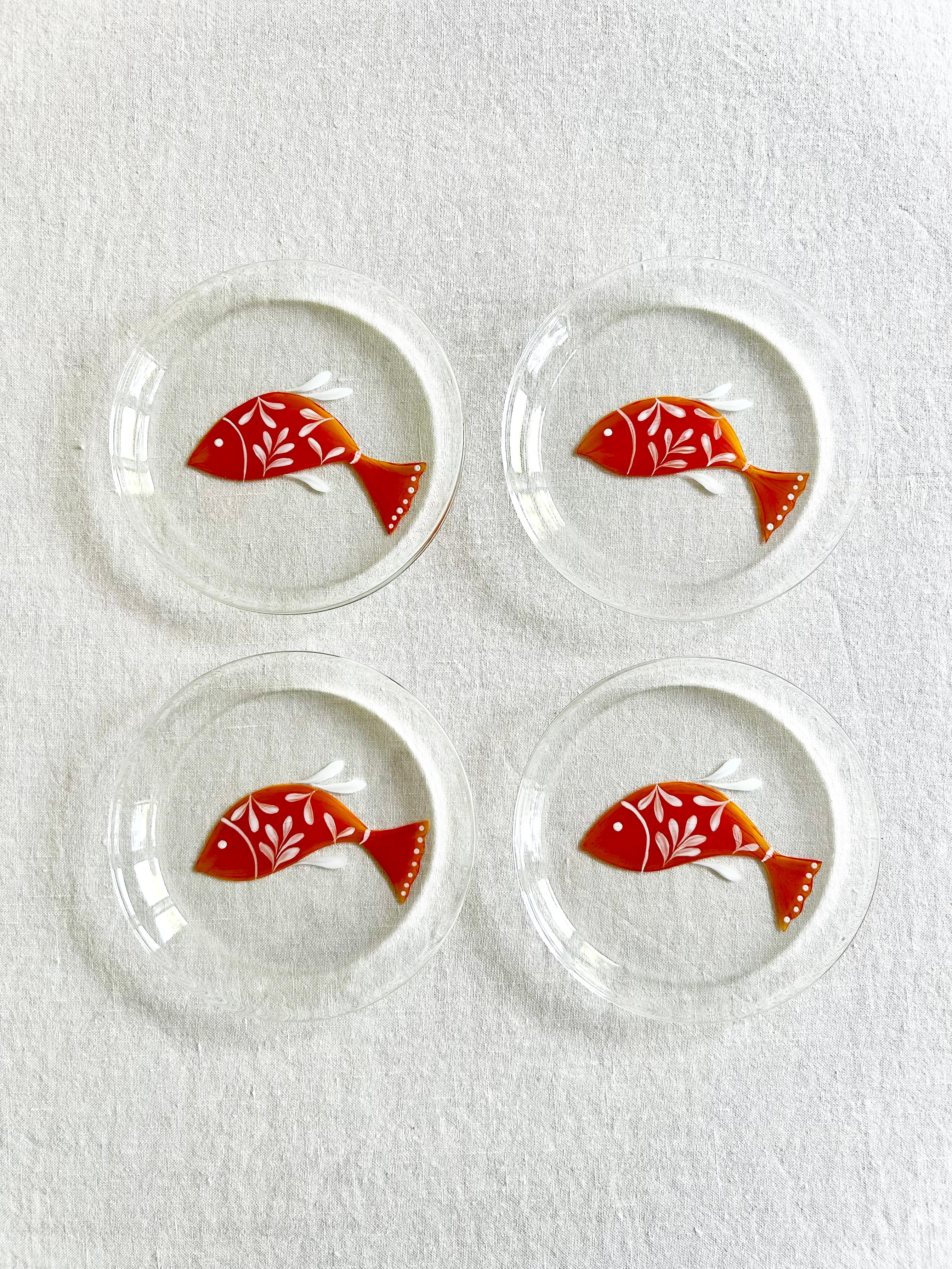 La Playa Bread Plate / Coasters S/4 - Coral