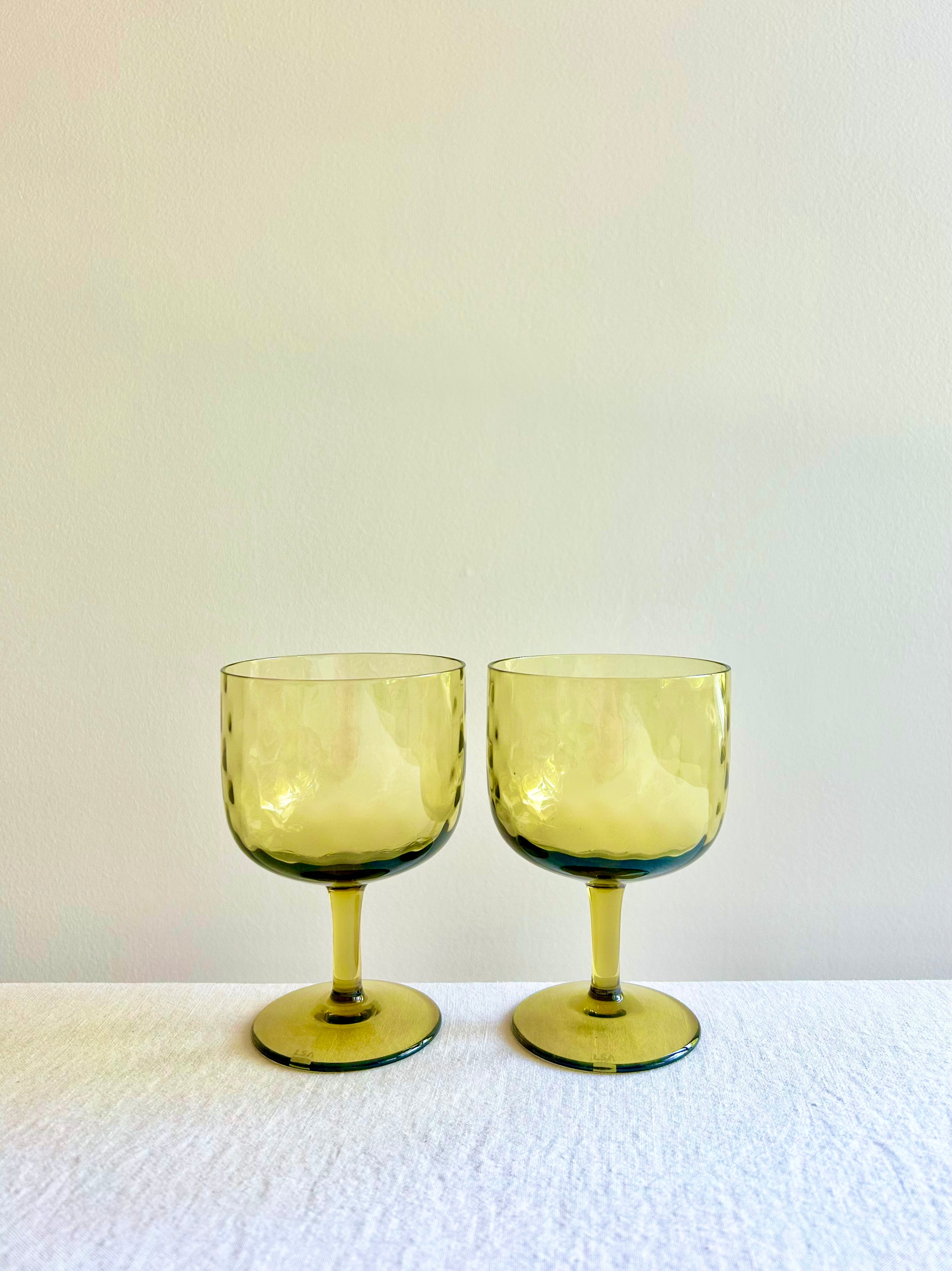 Dapple Wine Glass - Woodland Green S/2