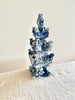 blue and white tulipiere vase angled view