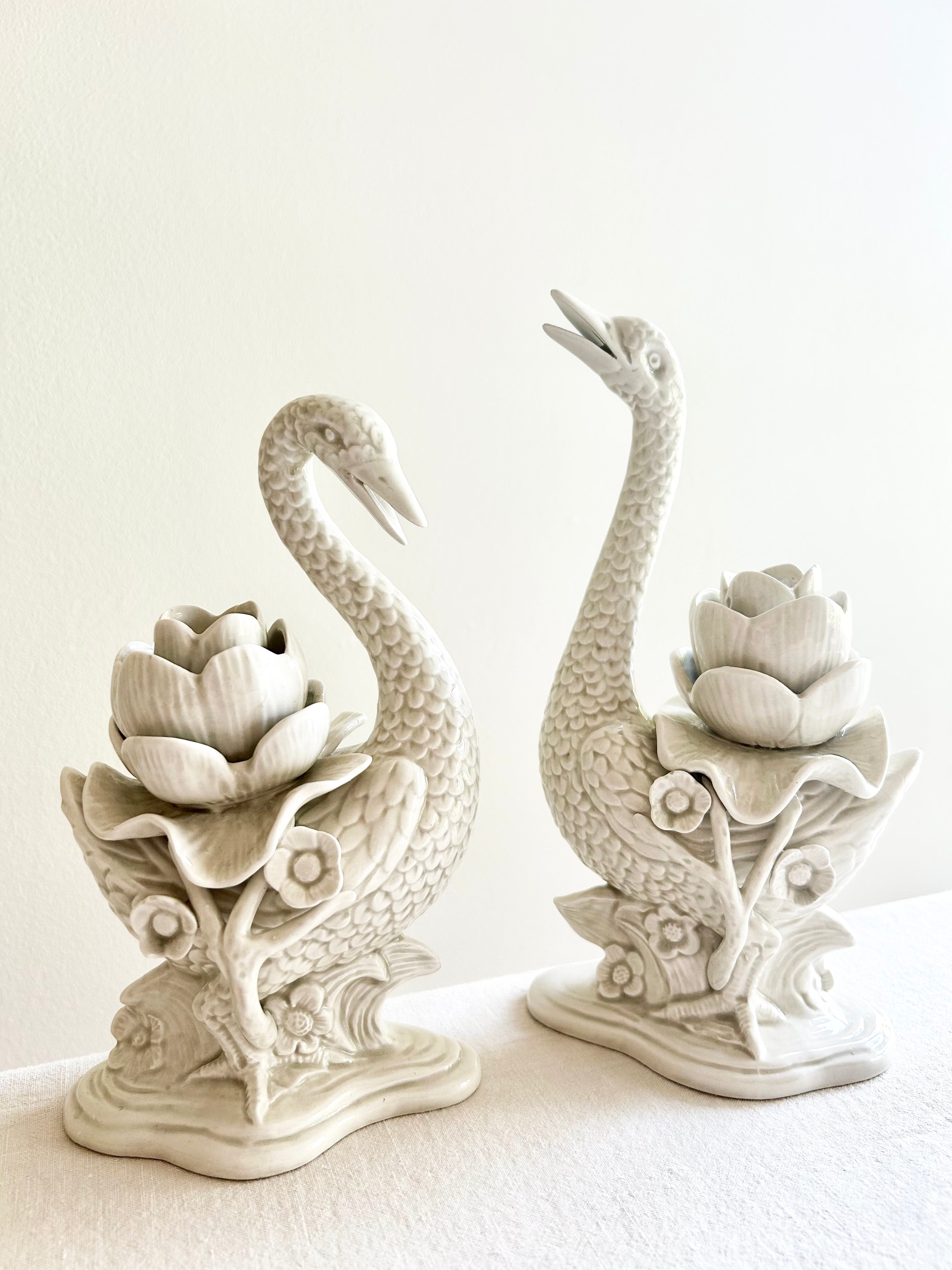Historic Swan Candleholders