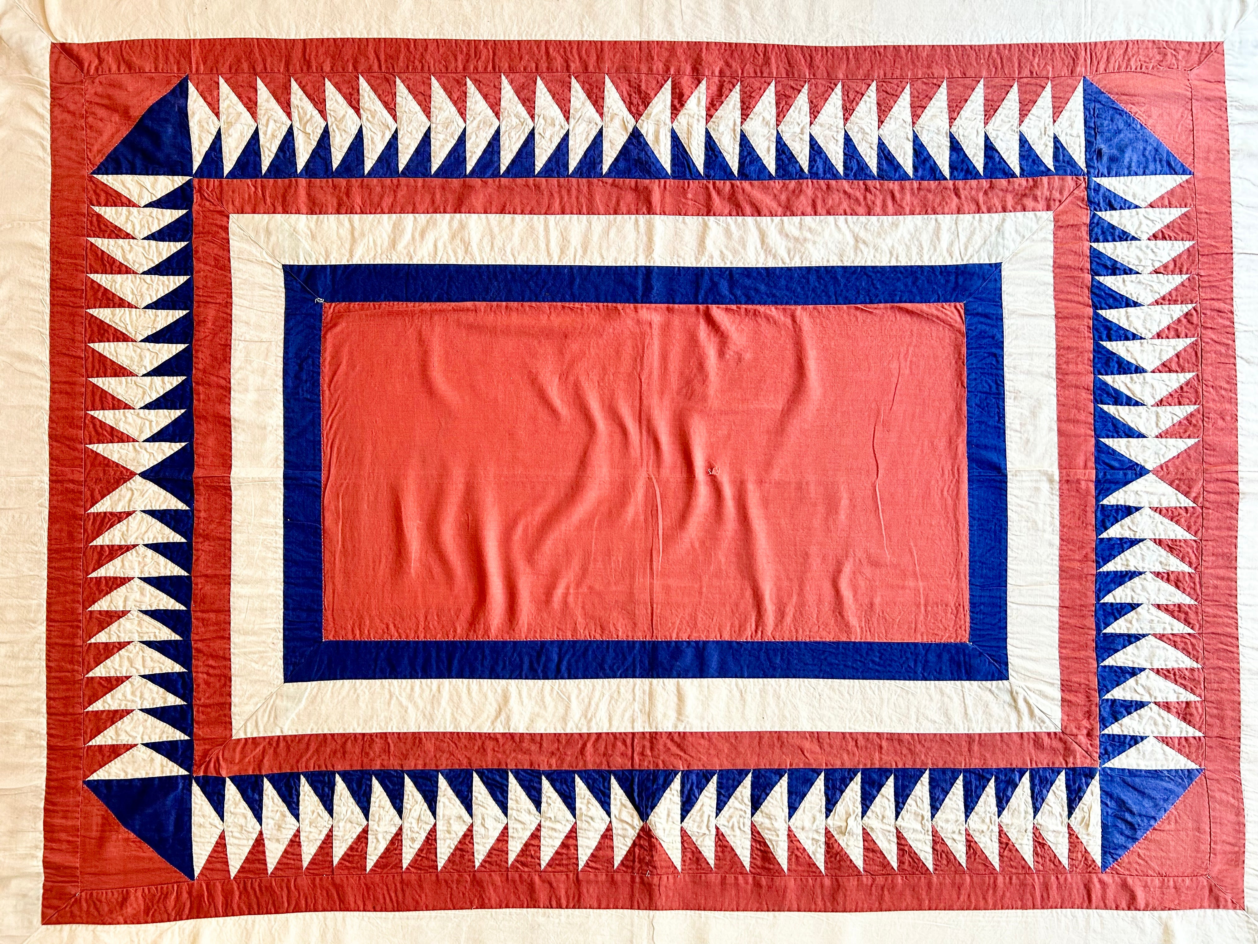 Historic Flying Geese Quilt 19th C.