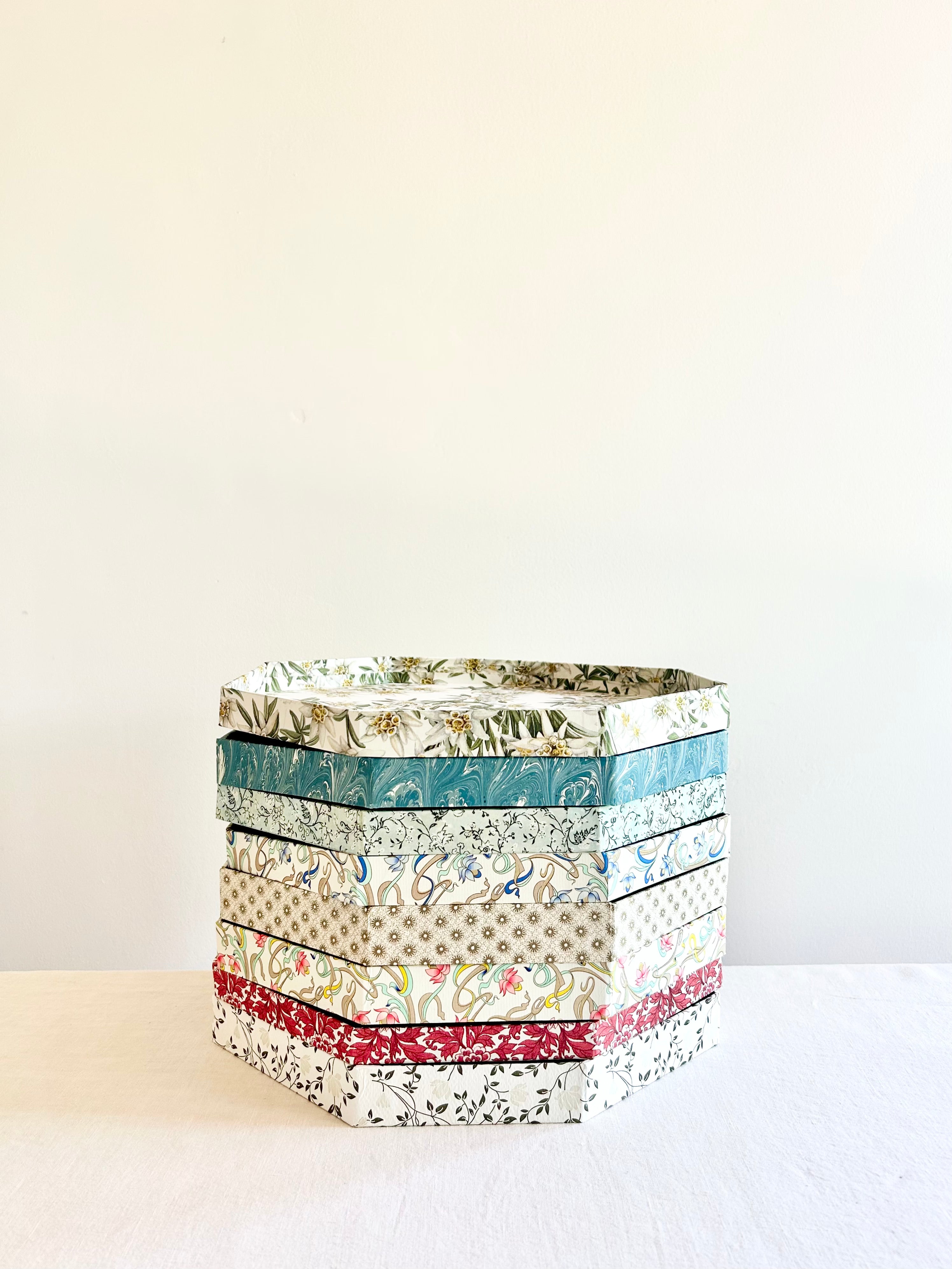 Octagon Italian Paper Tray - 12" Starry