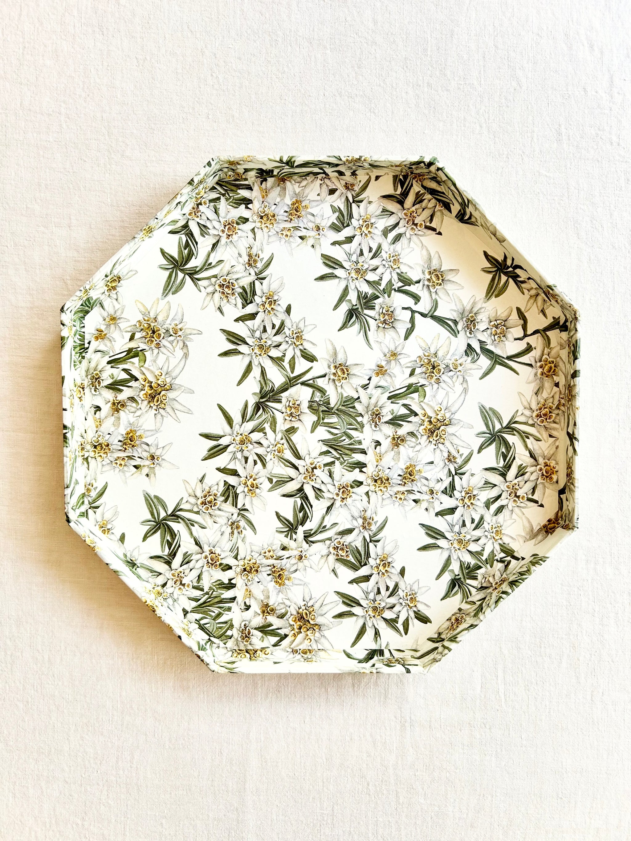 Octagon Italian Paper Tray 12" Narcissus