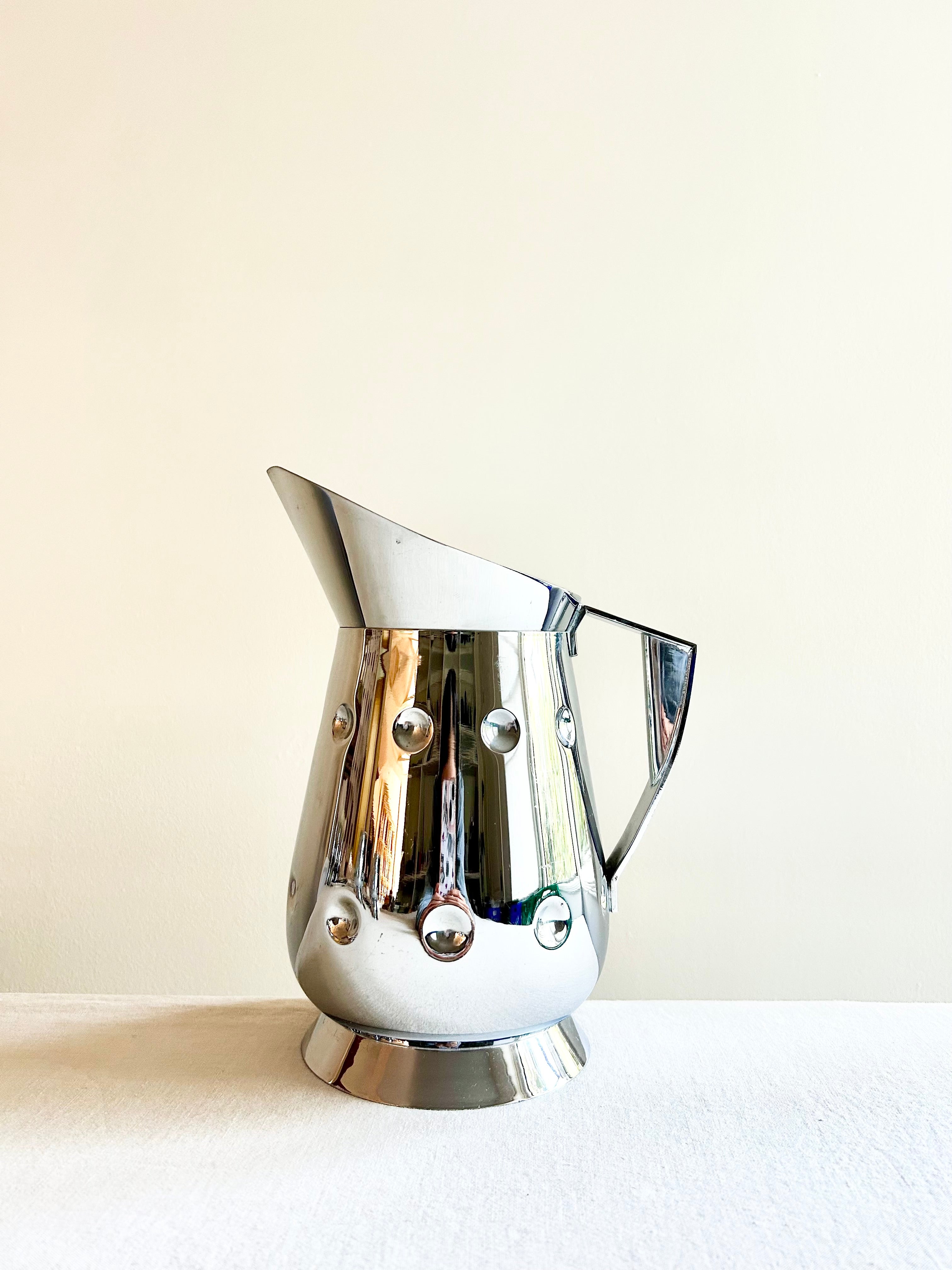 Historic Chase Chrome Water goblets & Pitcher S/6