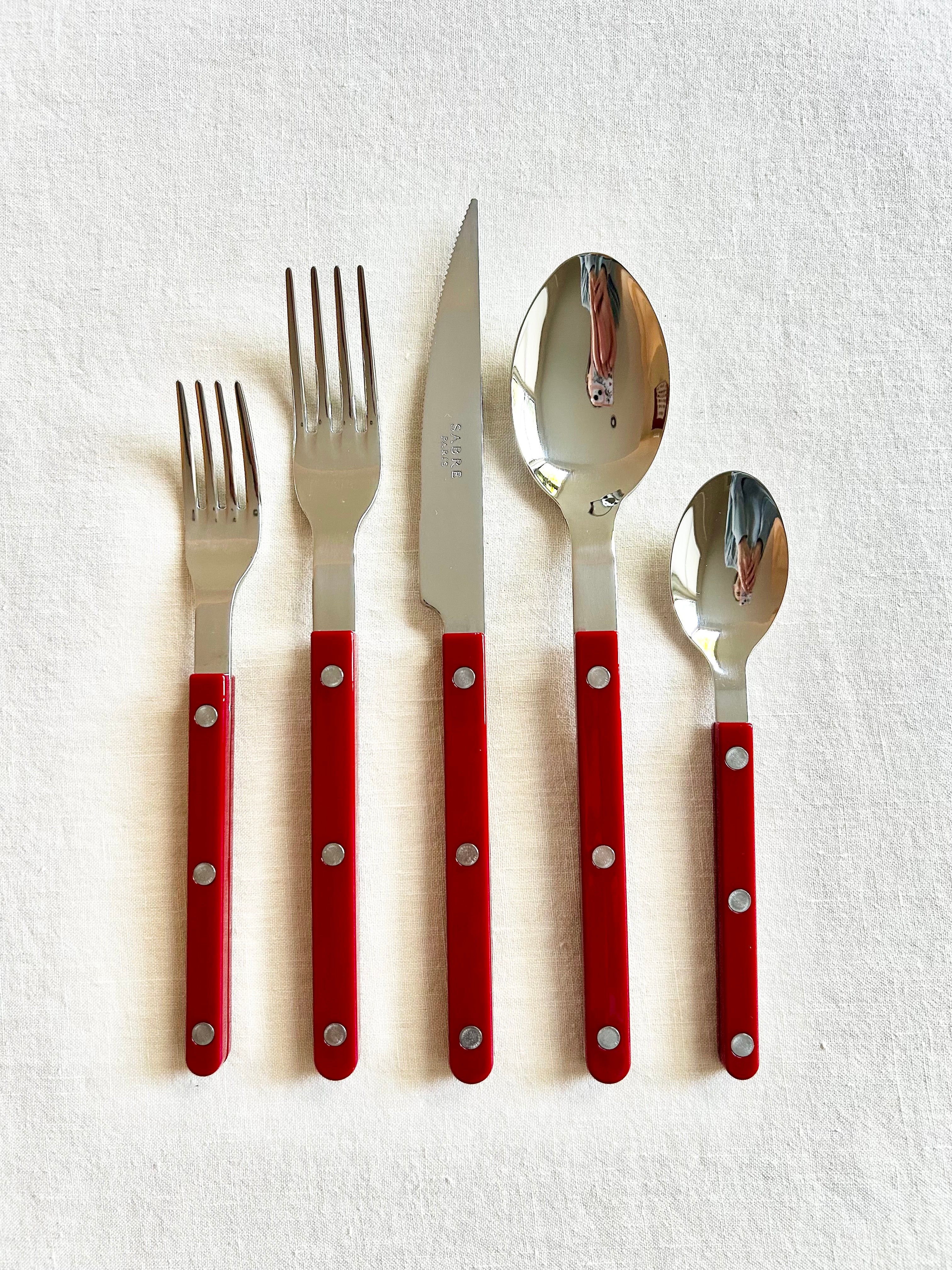Bistro Burgundy Flatware - 5 piece set