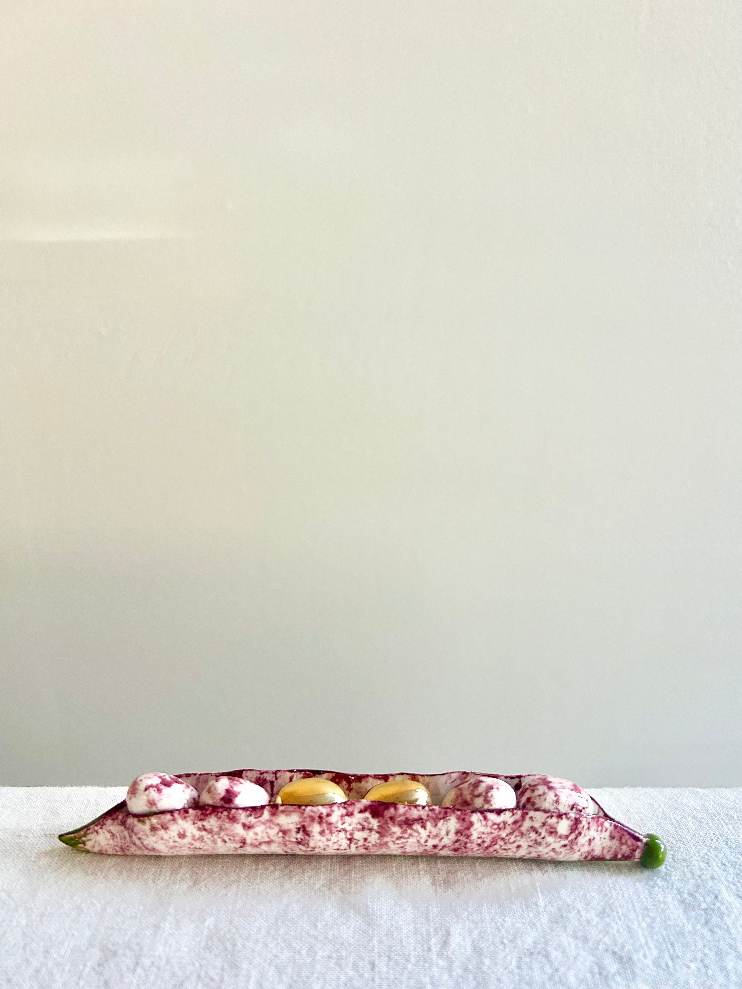 Borlotti Peapod Knife Rest/ Napkin Decor - S/3