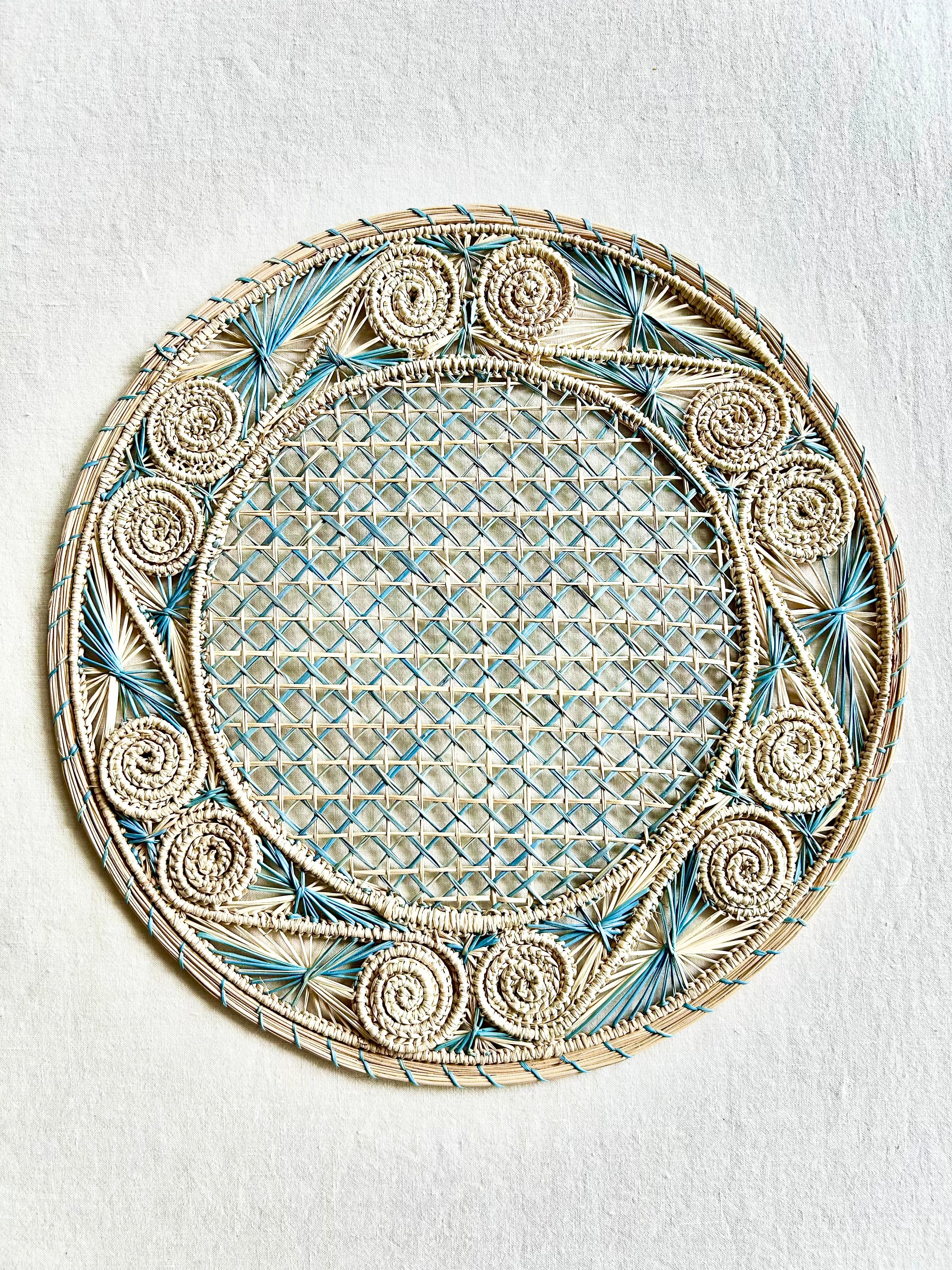 Soleil Charger / Placemat - Sky Blue S/4