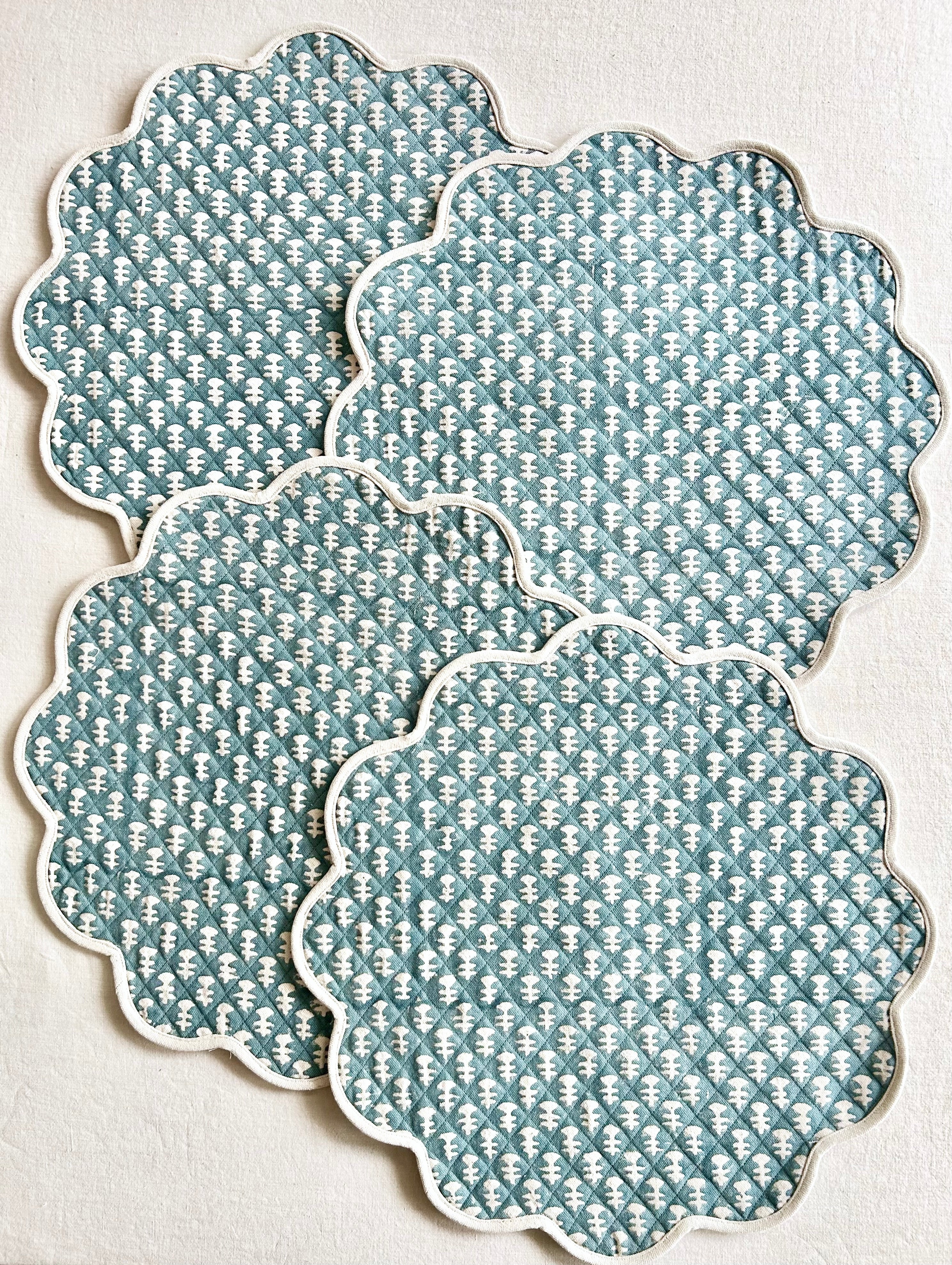 Boti Quilted Placemat - Teal - S/4