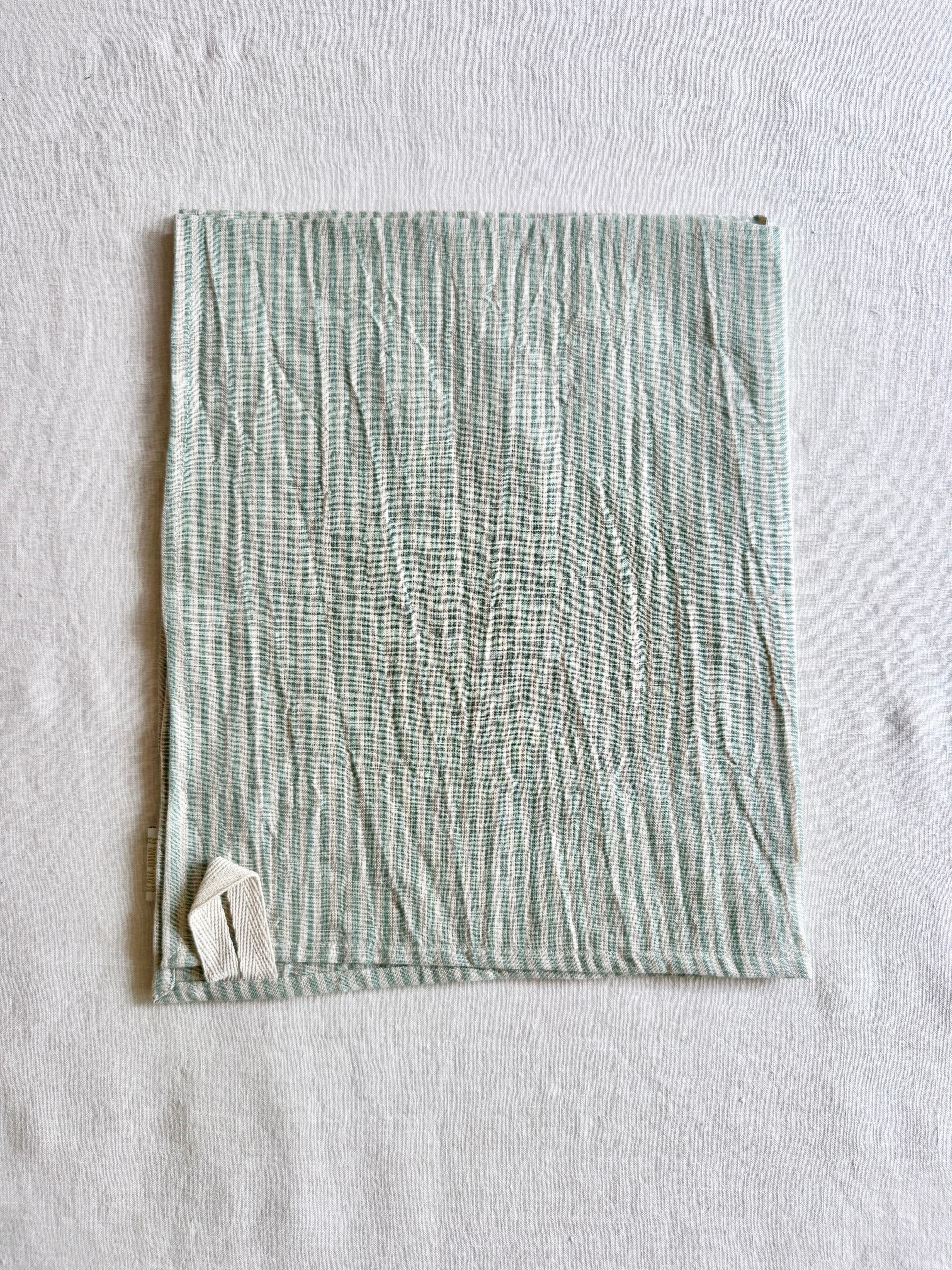 Mara Tea Towel - Blue Green Stripe