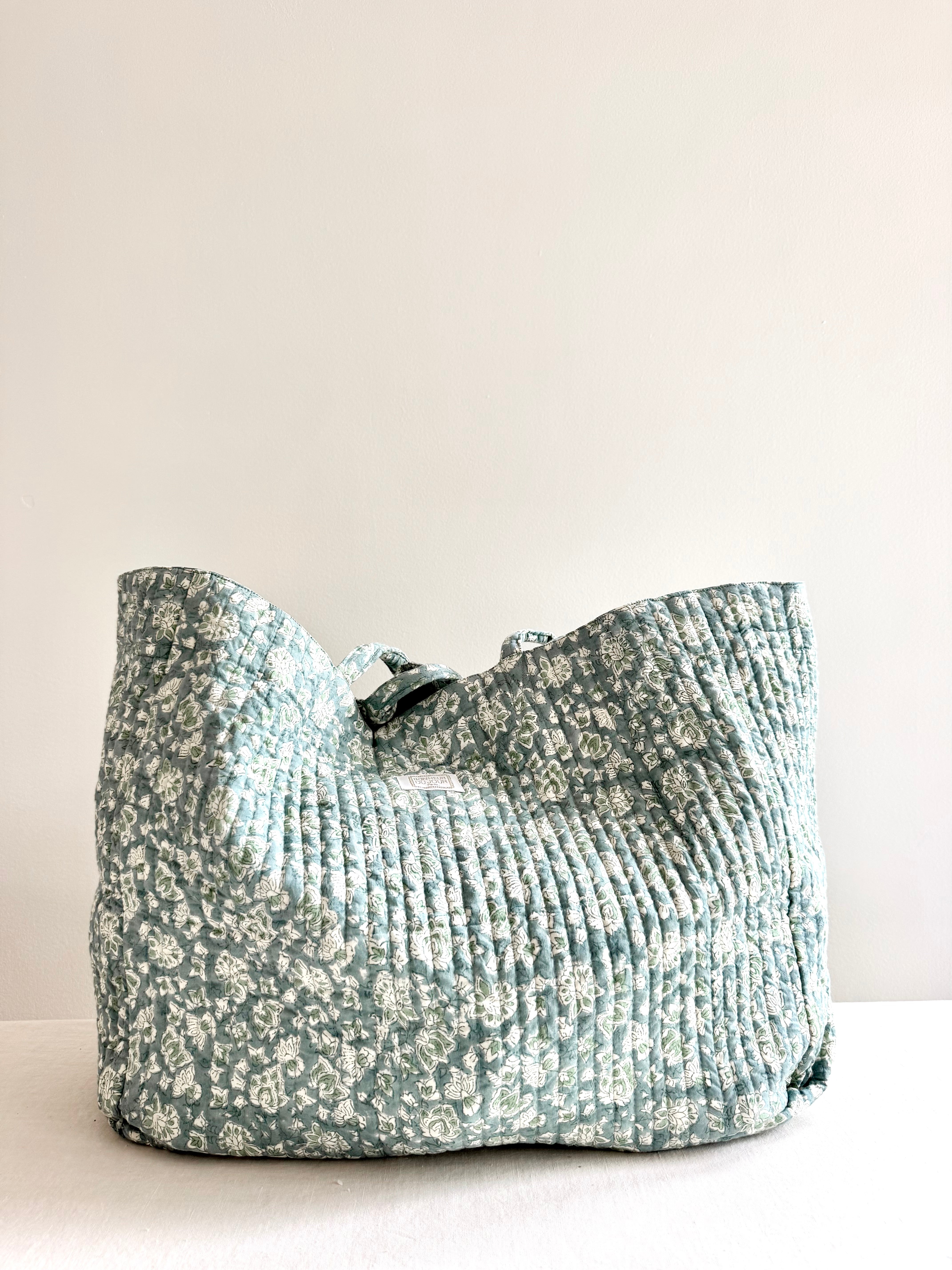 Market Tote -Blue Green
