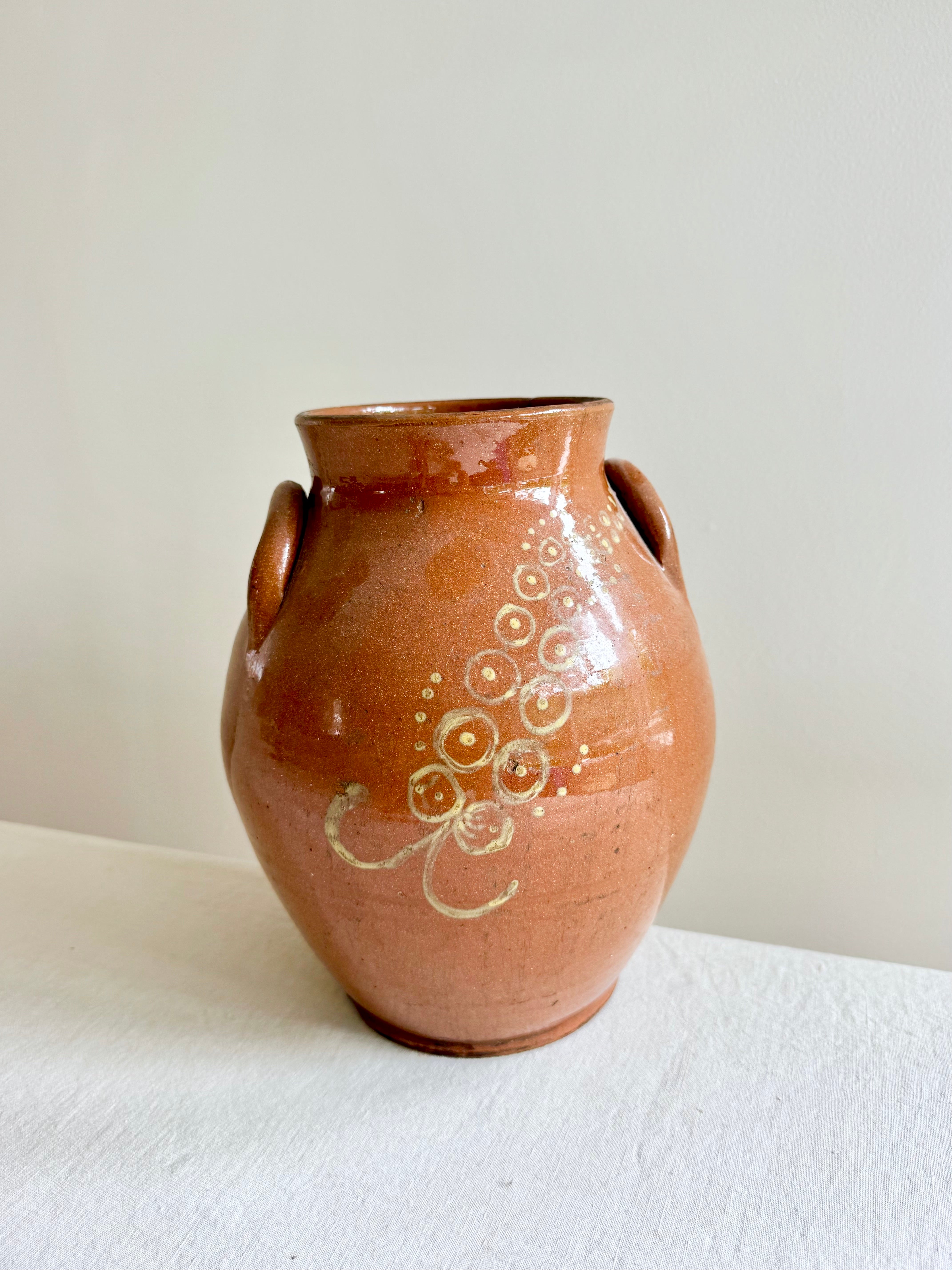 Historic Redware Vase 10"
