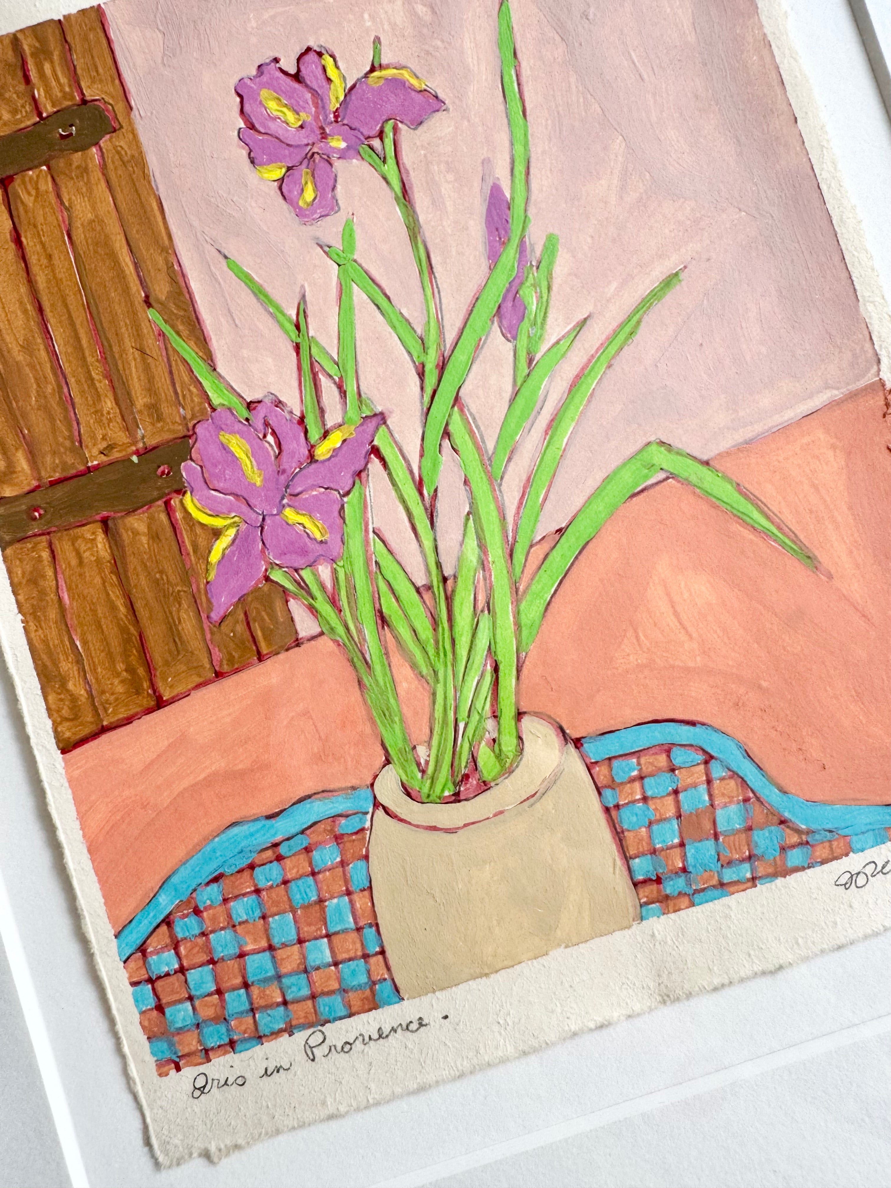 Irises in Vase - Jack Henry Pollock