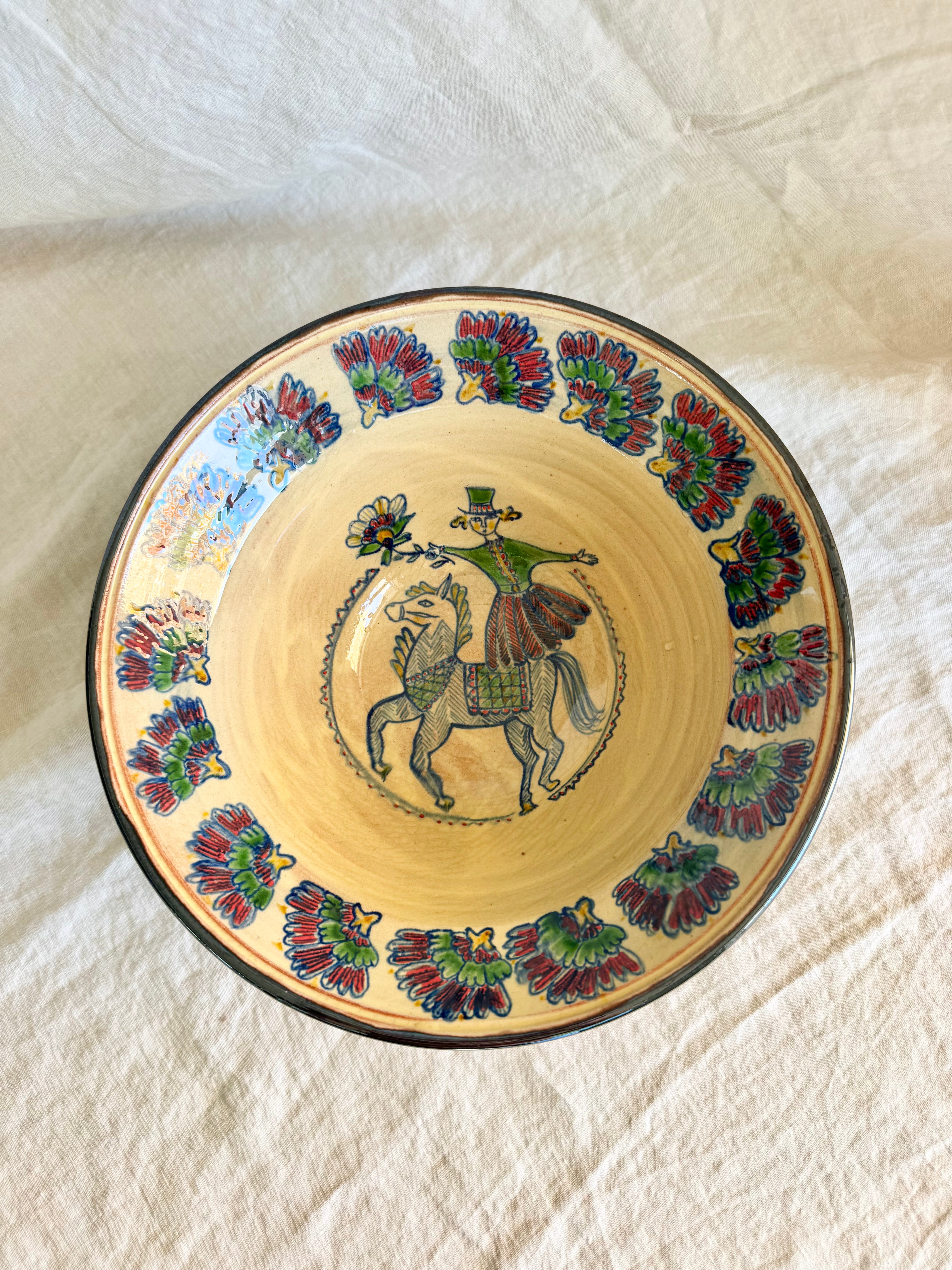 French Occitan Horse Bowl