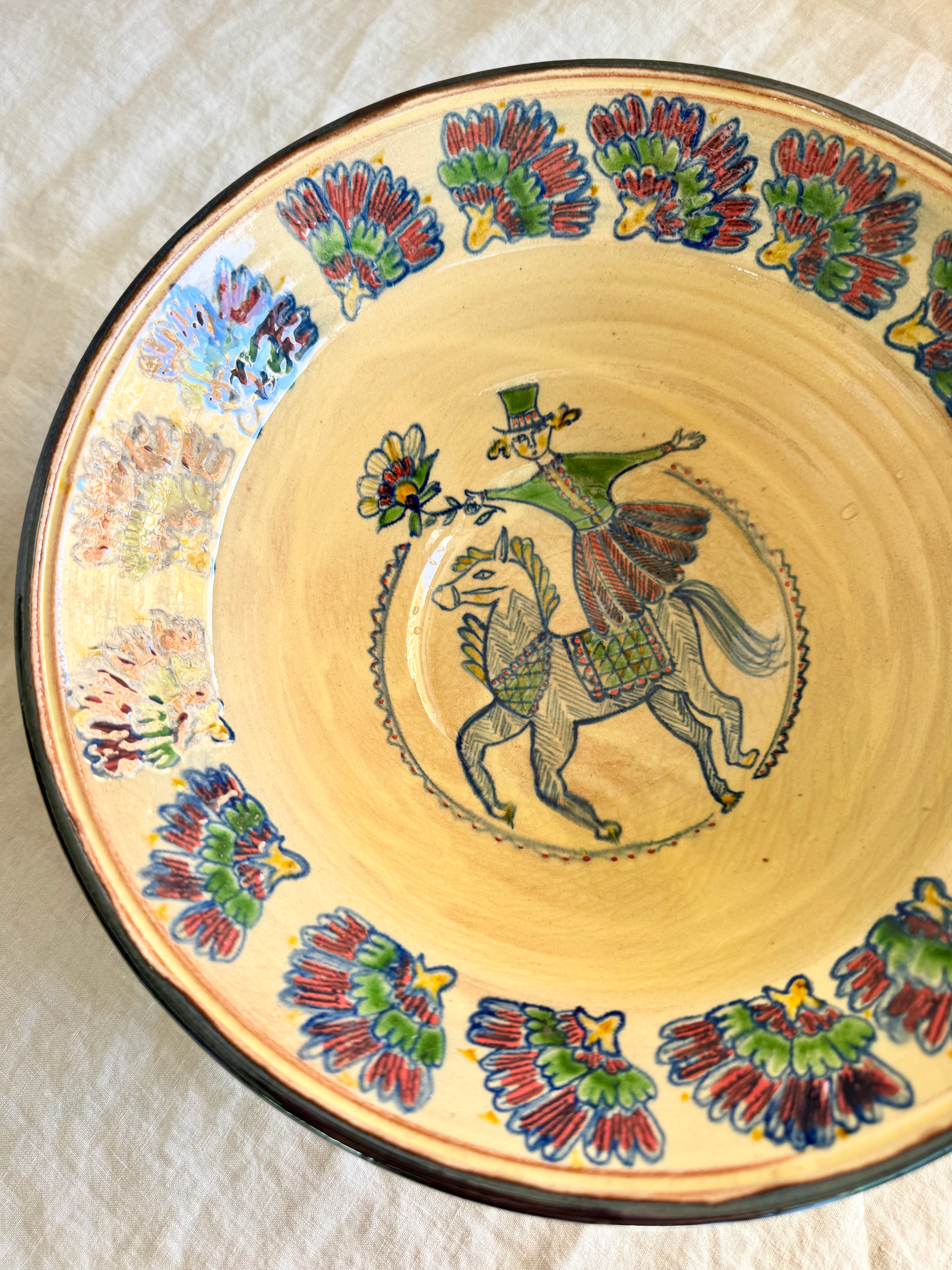 French Occitan Horse Bowl