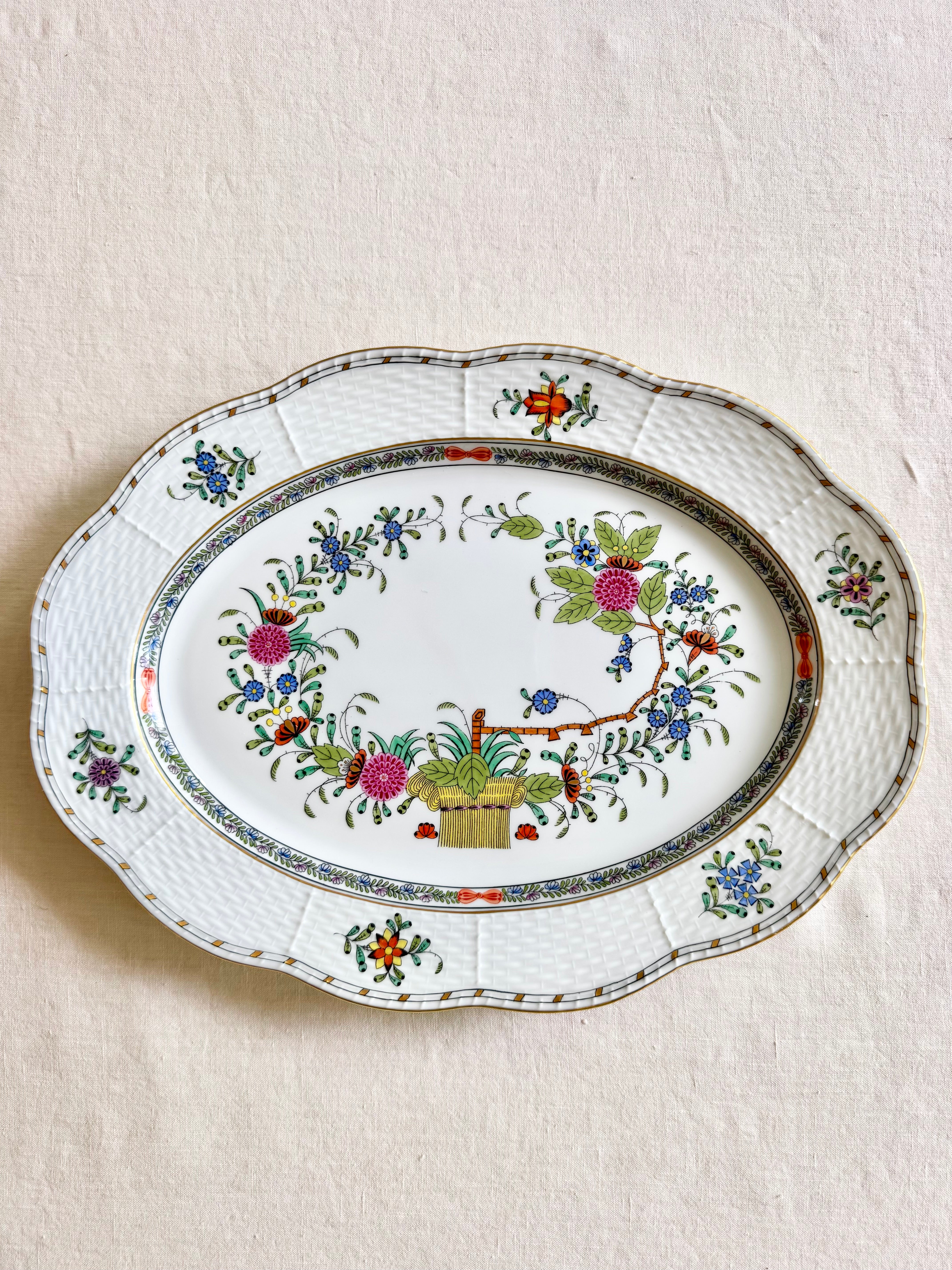 Historic Herend Indian Basket Platters- S/2