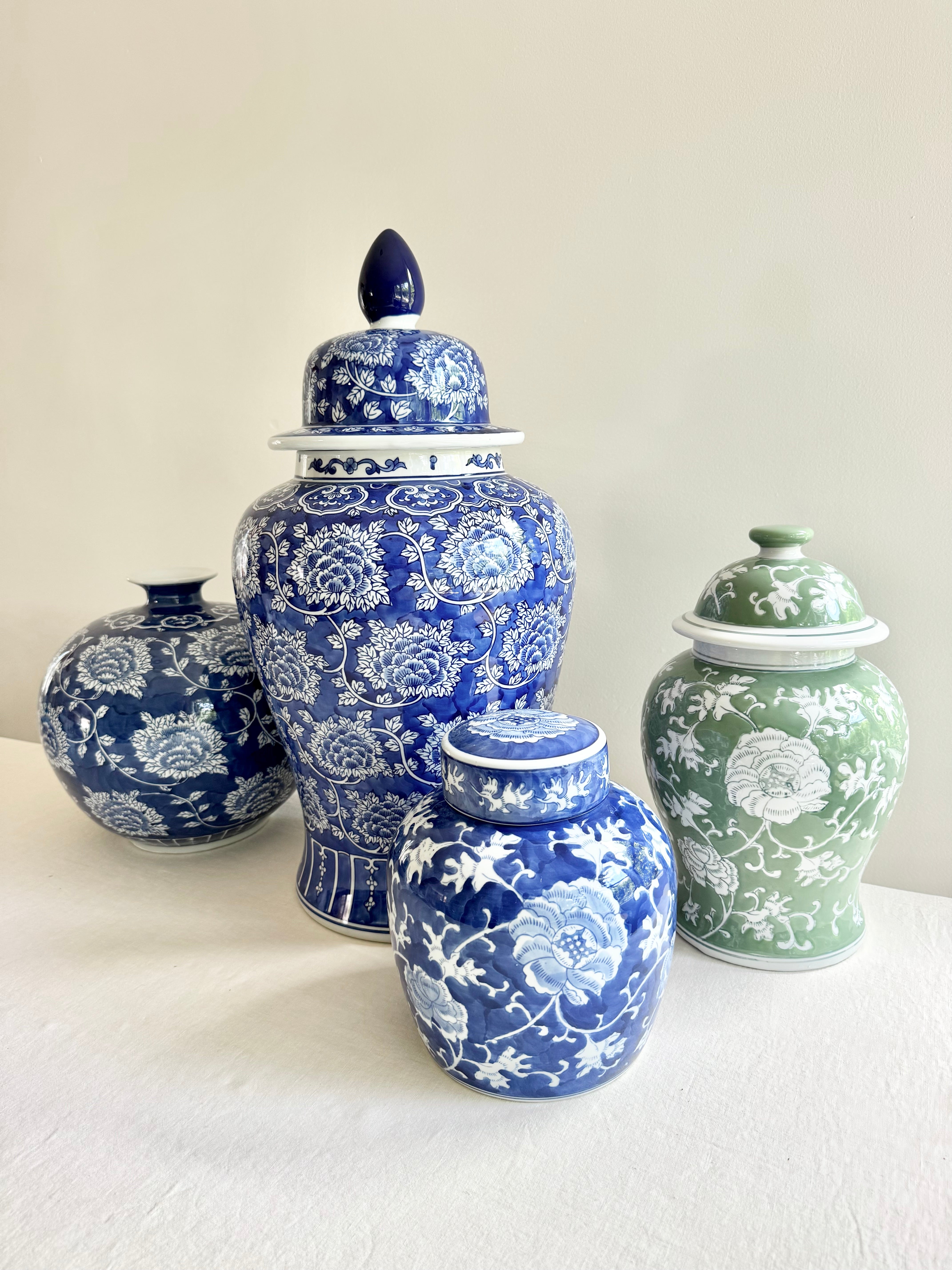 Imperial Lotus Lidded Ginger Jar