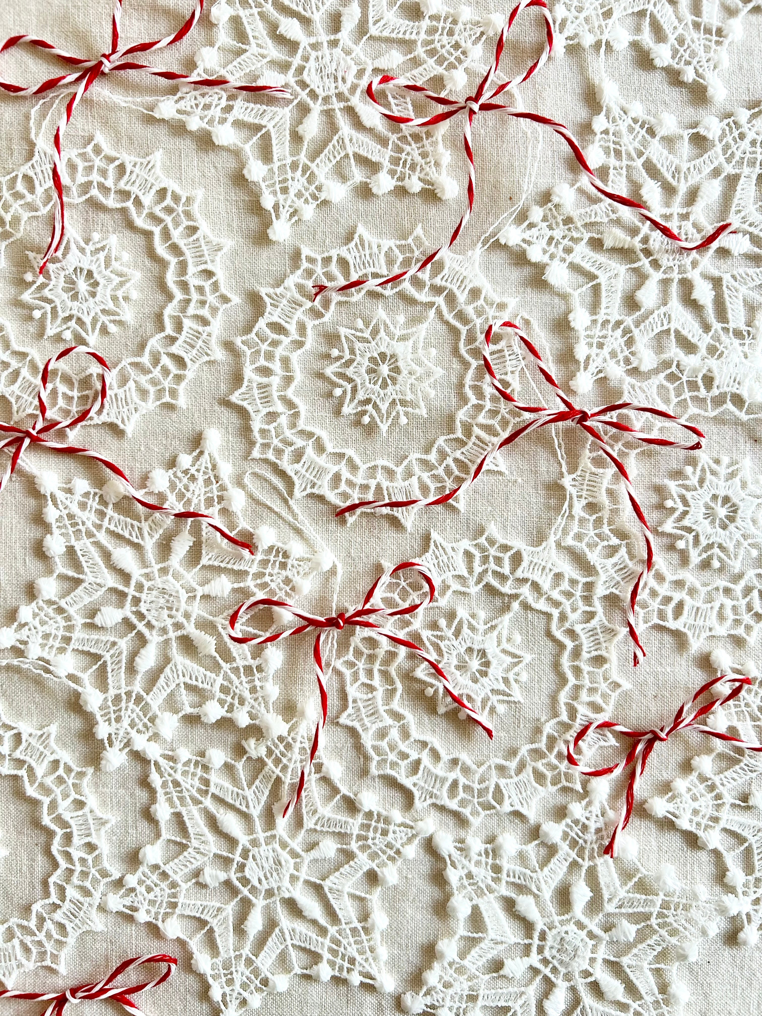 Lace Ornament - Round Snowflake