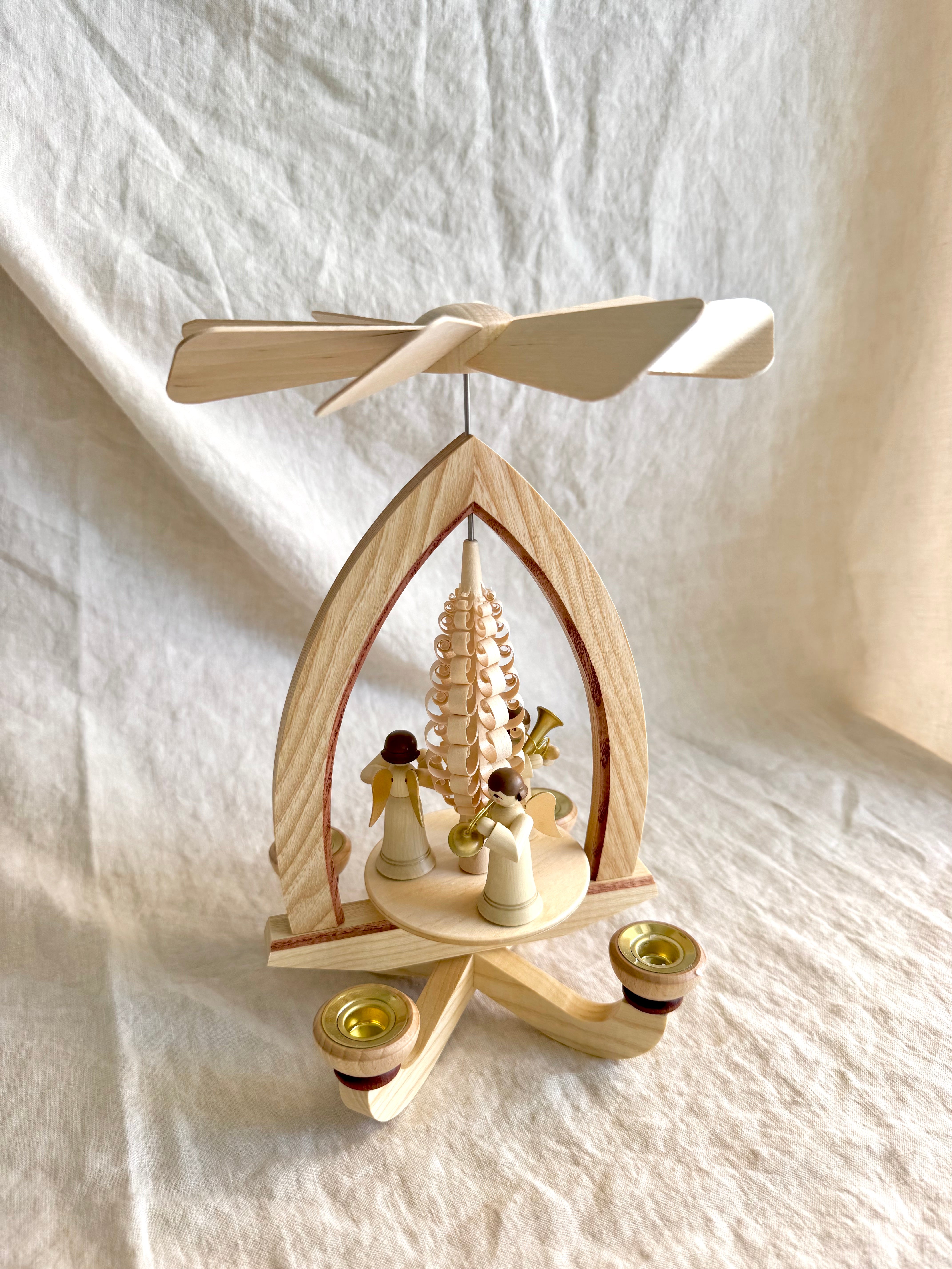 Spinning Musical Angels Candle Pyramid