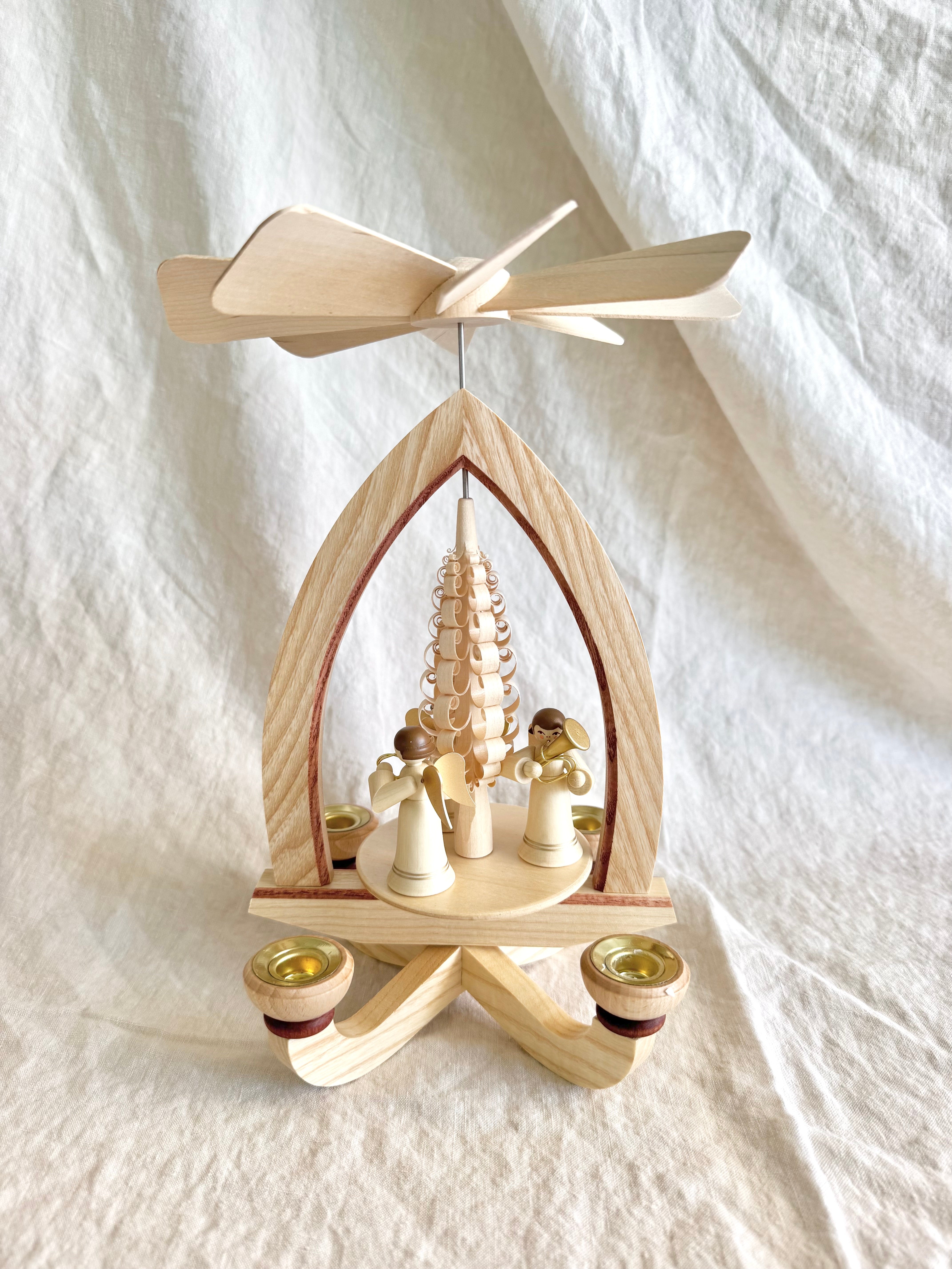 Spinning Musical Angels Candle Pyramid