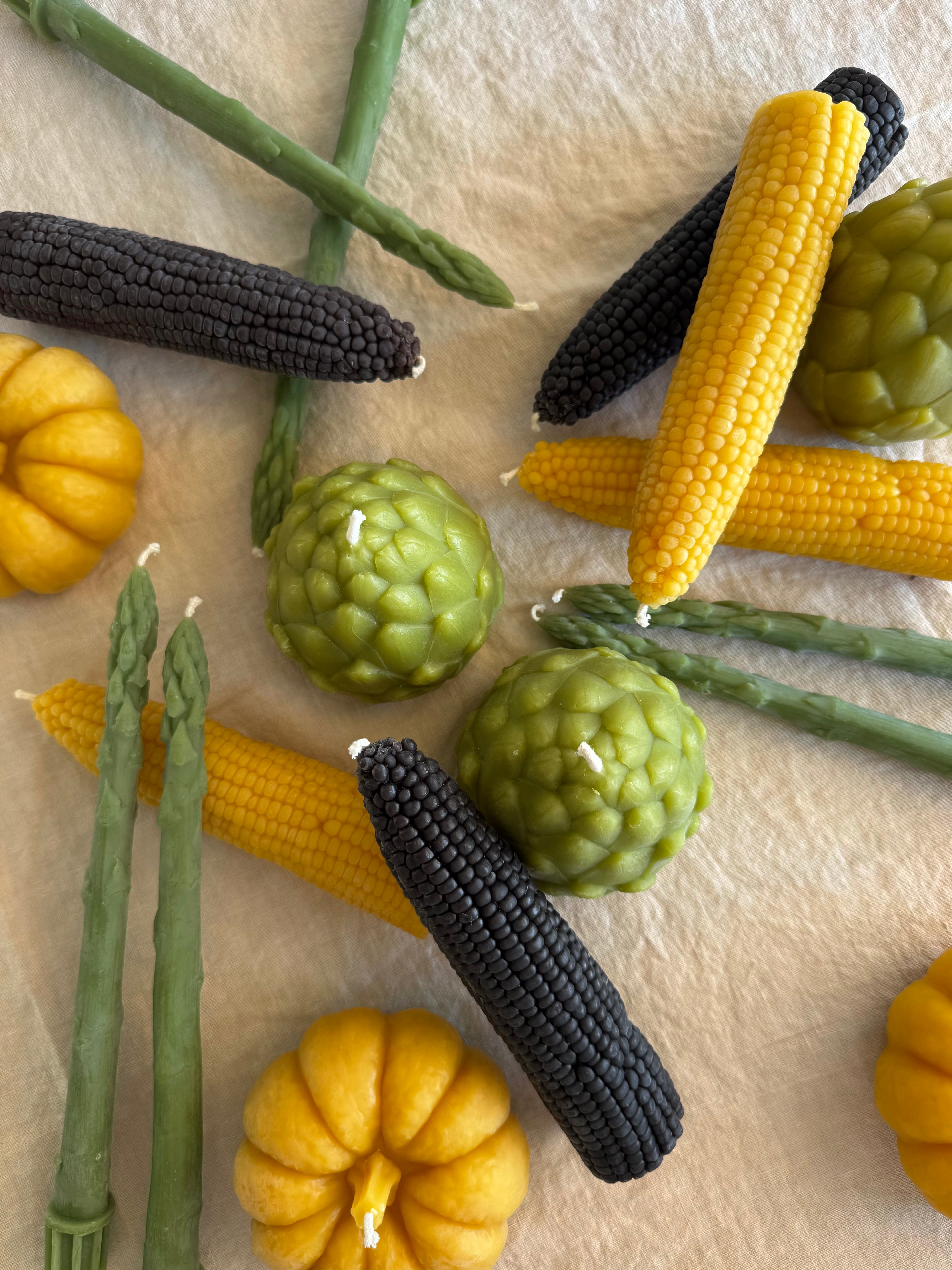 Artichoke Beeswax Candle - Green