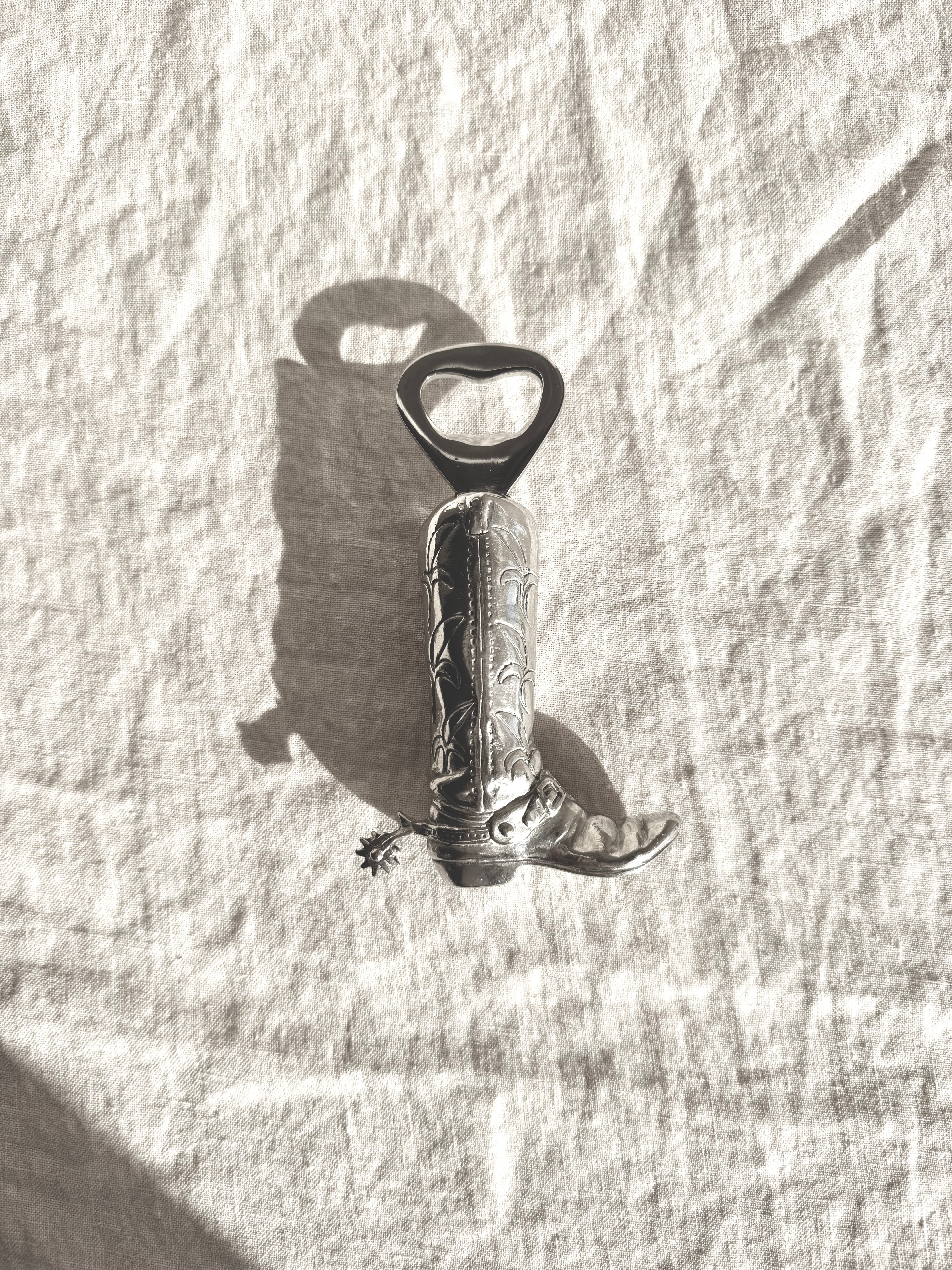 Cowboy Boot Pewter Bottle Opener