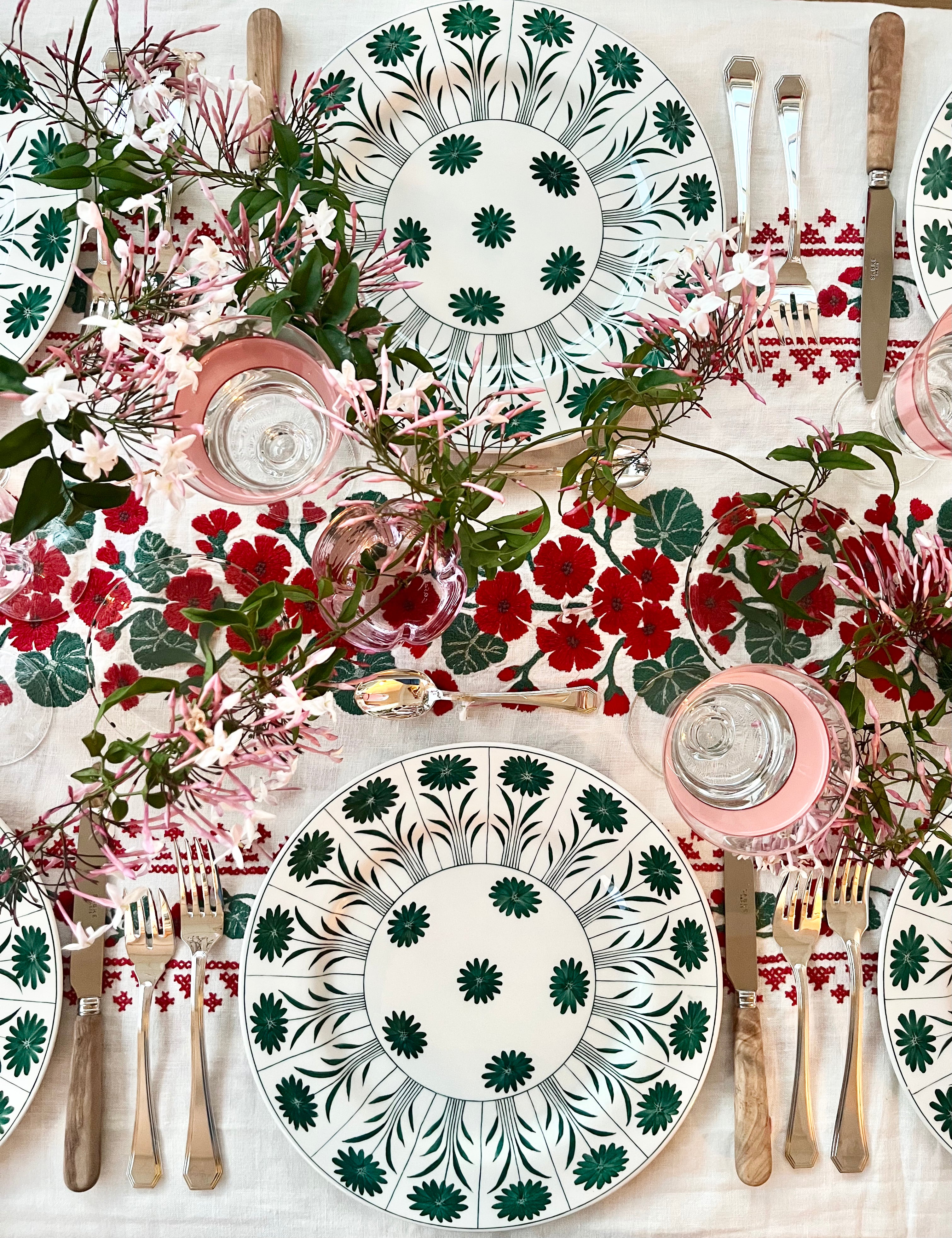 Verde Daisy Dinner Plate