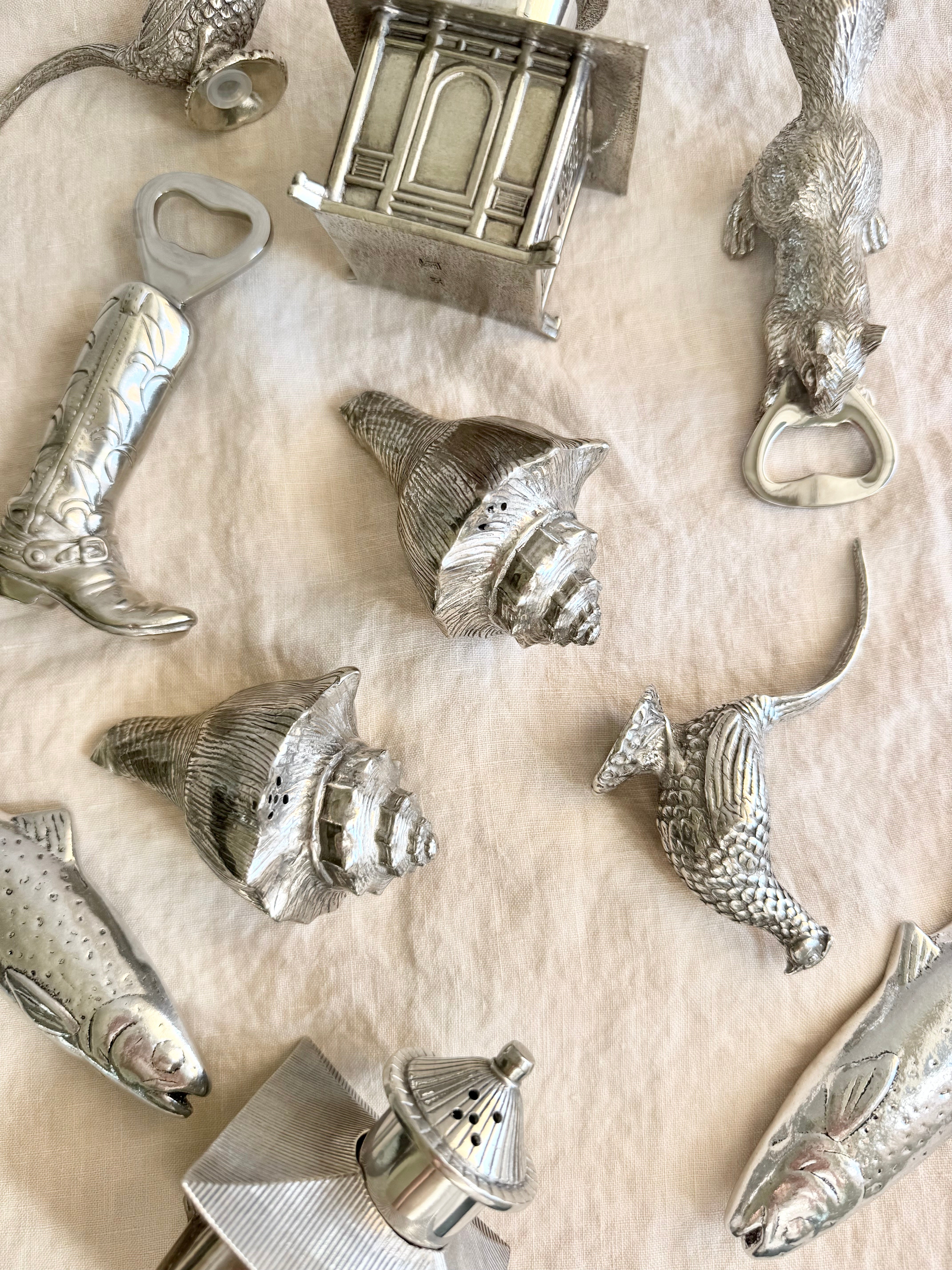 Pewter Pheasants Salt & Pepper Set