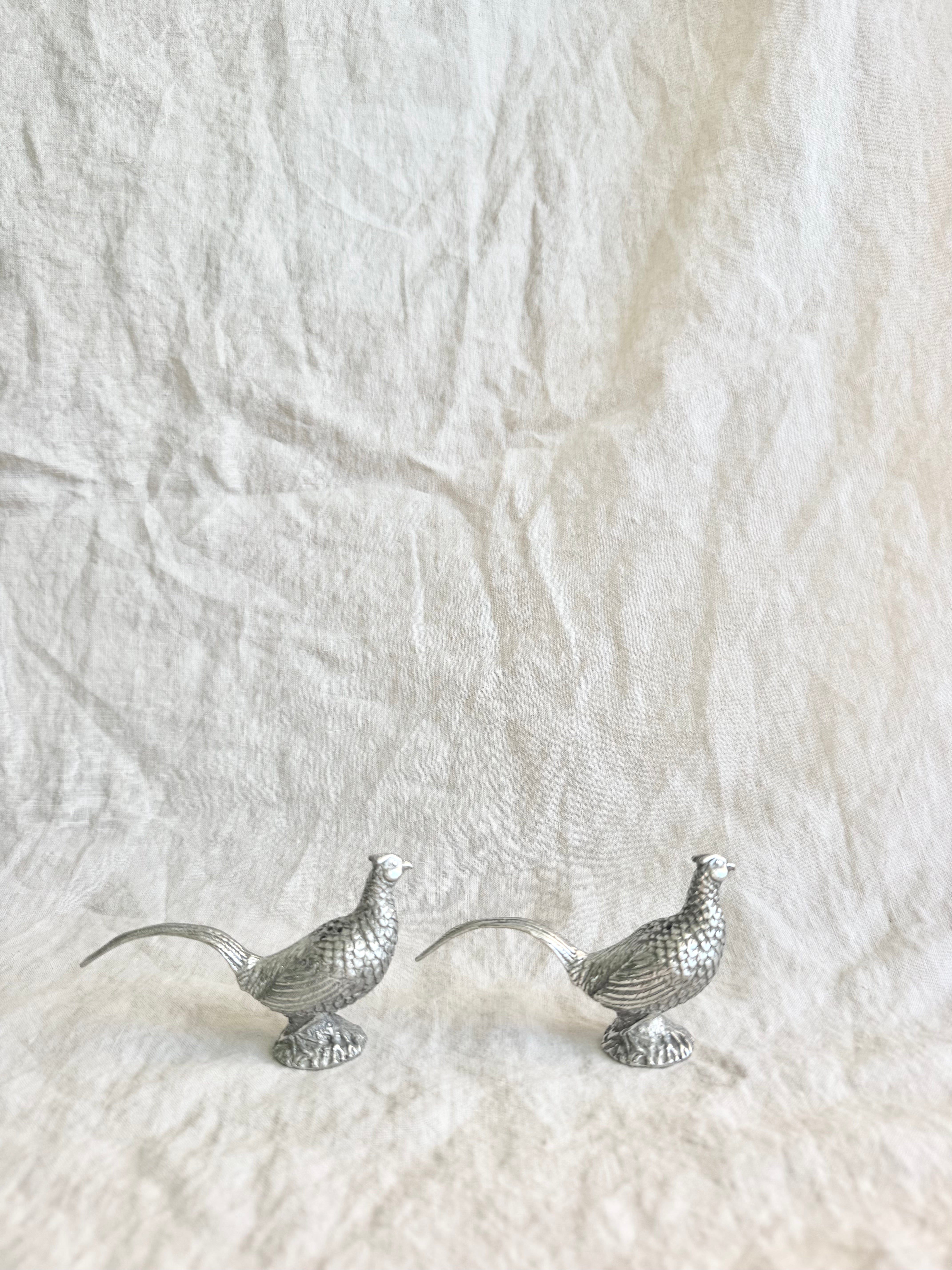 Pewter Pheasants Salt & Pepper Set