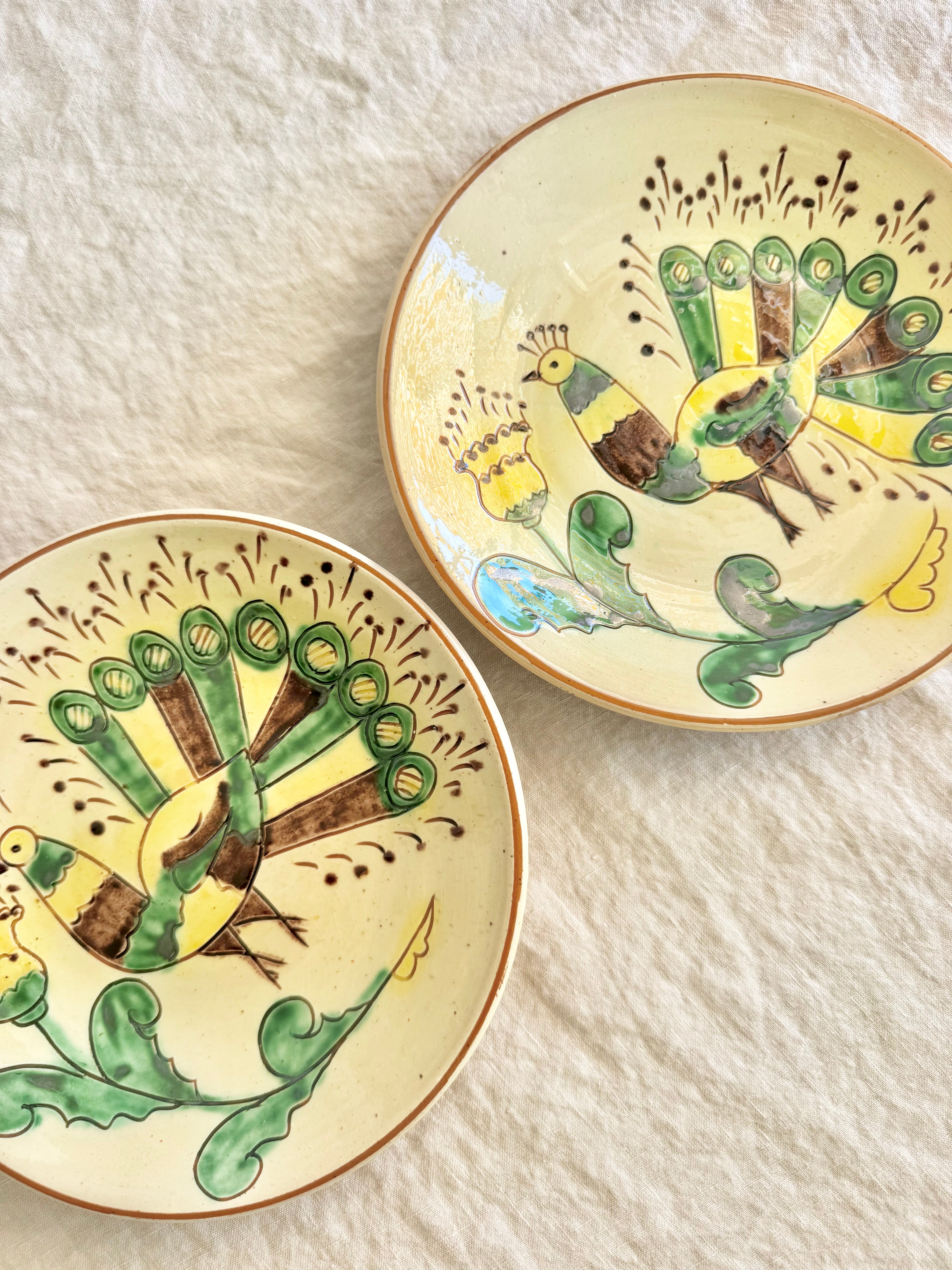 Bukowina Peacock Tapas Plate S/2