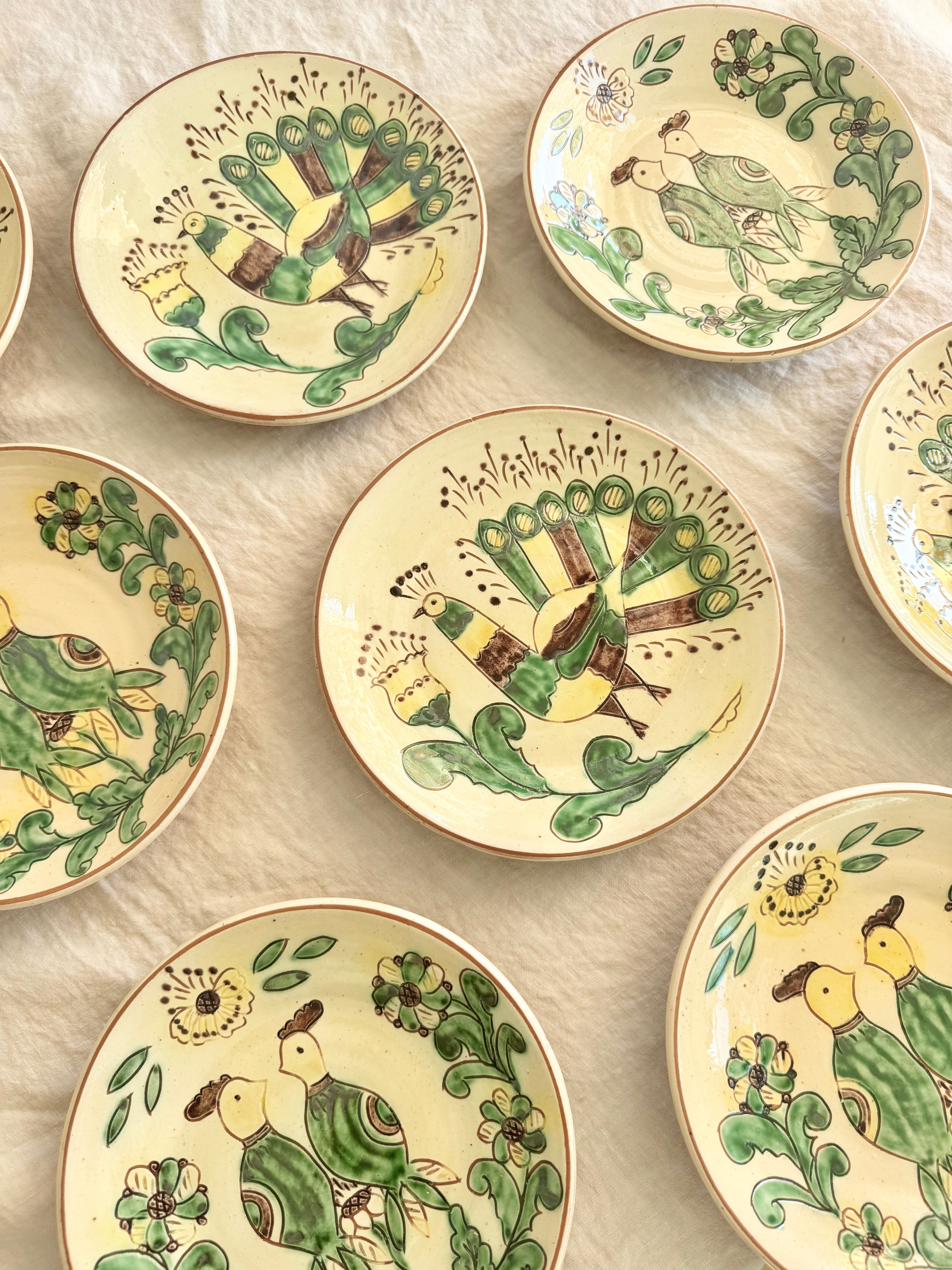 Bukowina Romanian Birds Tapas Plate S/2