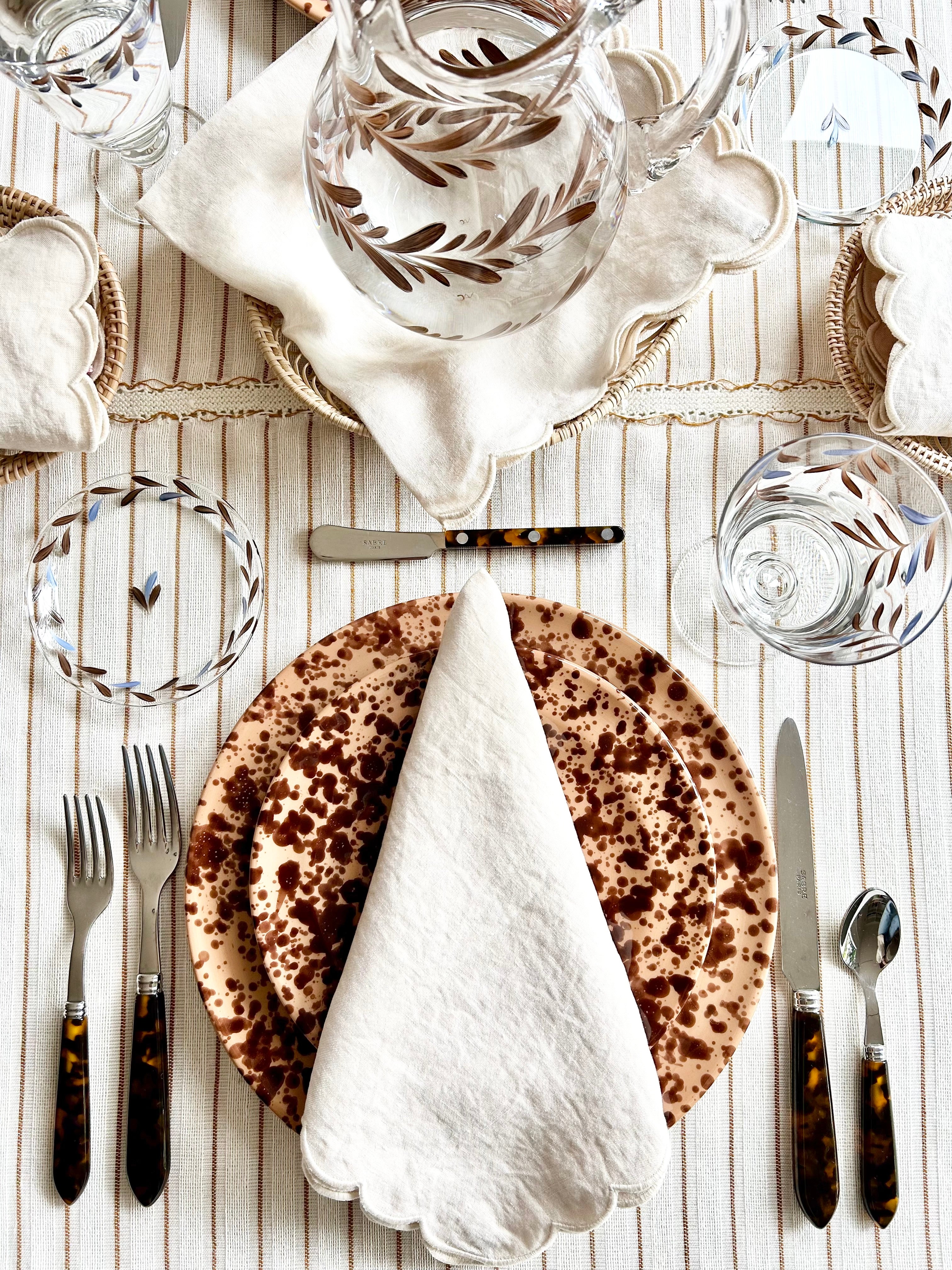 Jalisco Chocolate Bread Plate / Coasters S/4