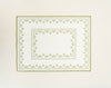 rectangular ivory and green embroidered placemat 