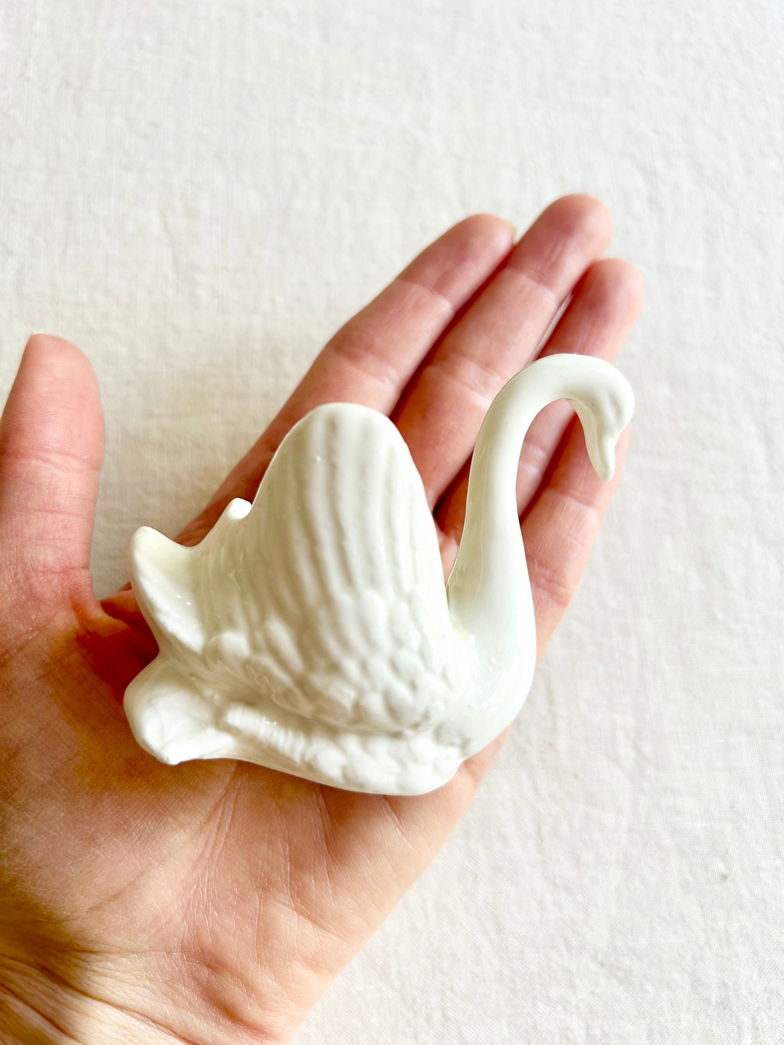Historic Victorian Swan Salt Cellars - S/2