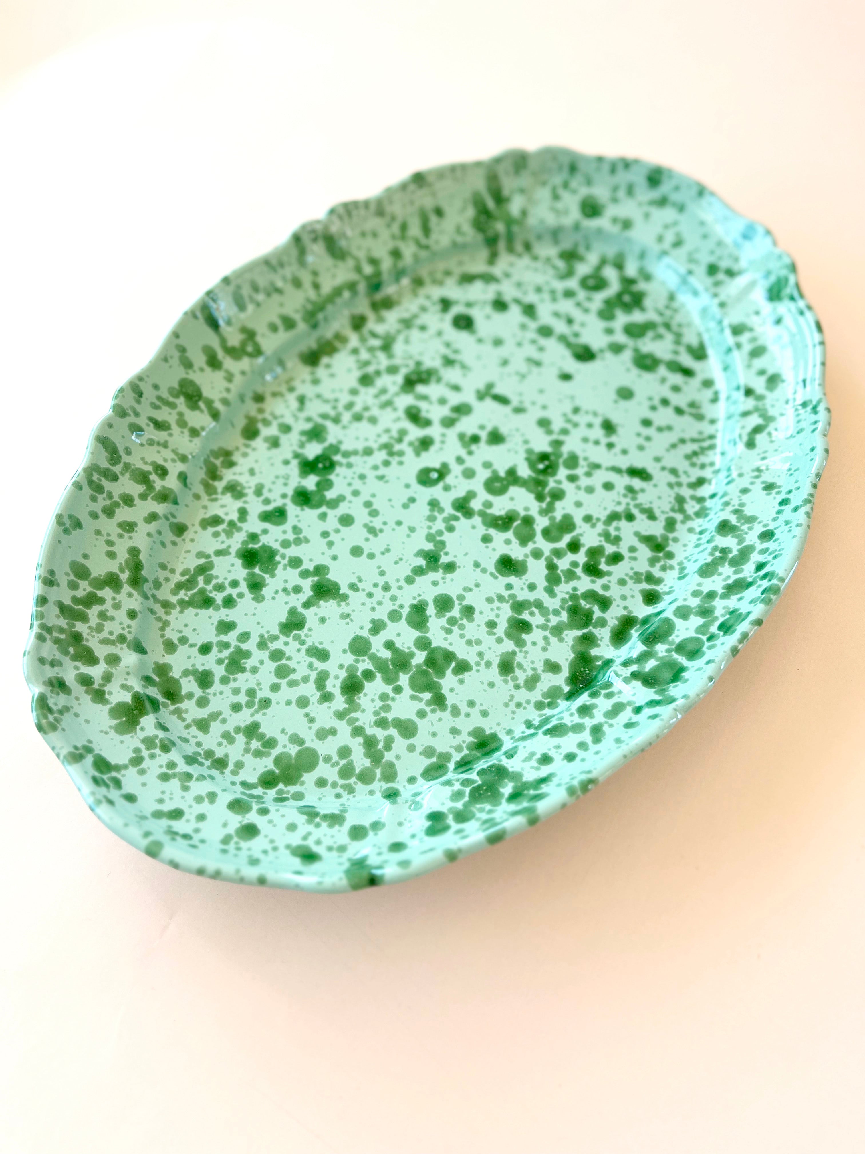 Pompeii Oval Platter - Jade 20"