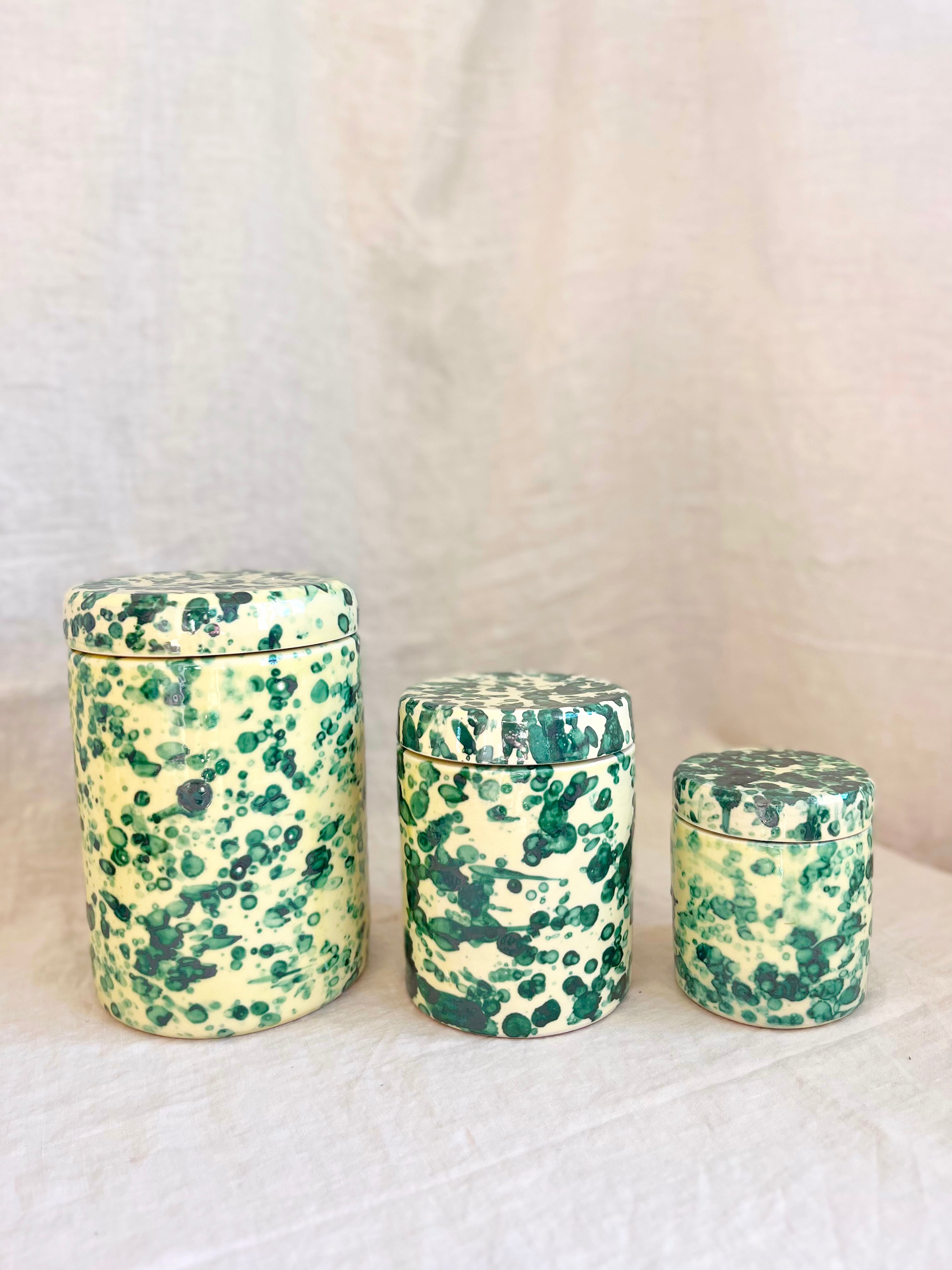 Pompeii Canisters - Emerald - 3 Sizes