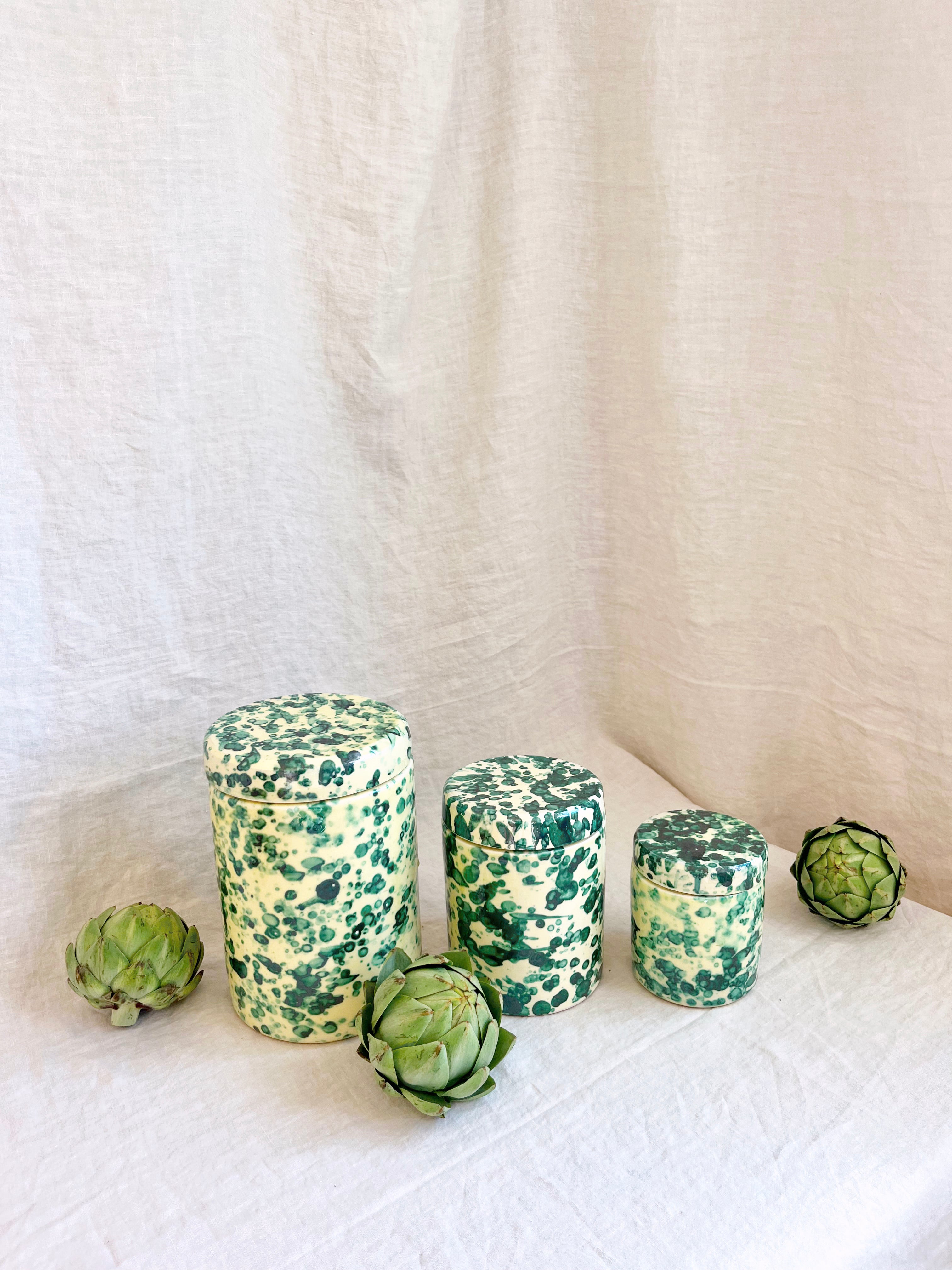 Pompeii Canisters - Emerald - 3 Sizes