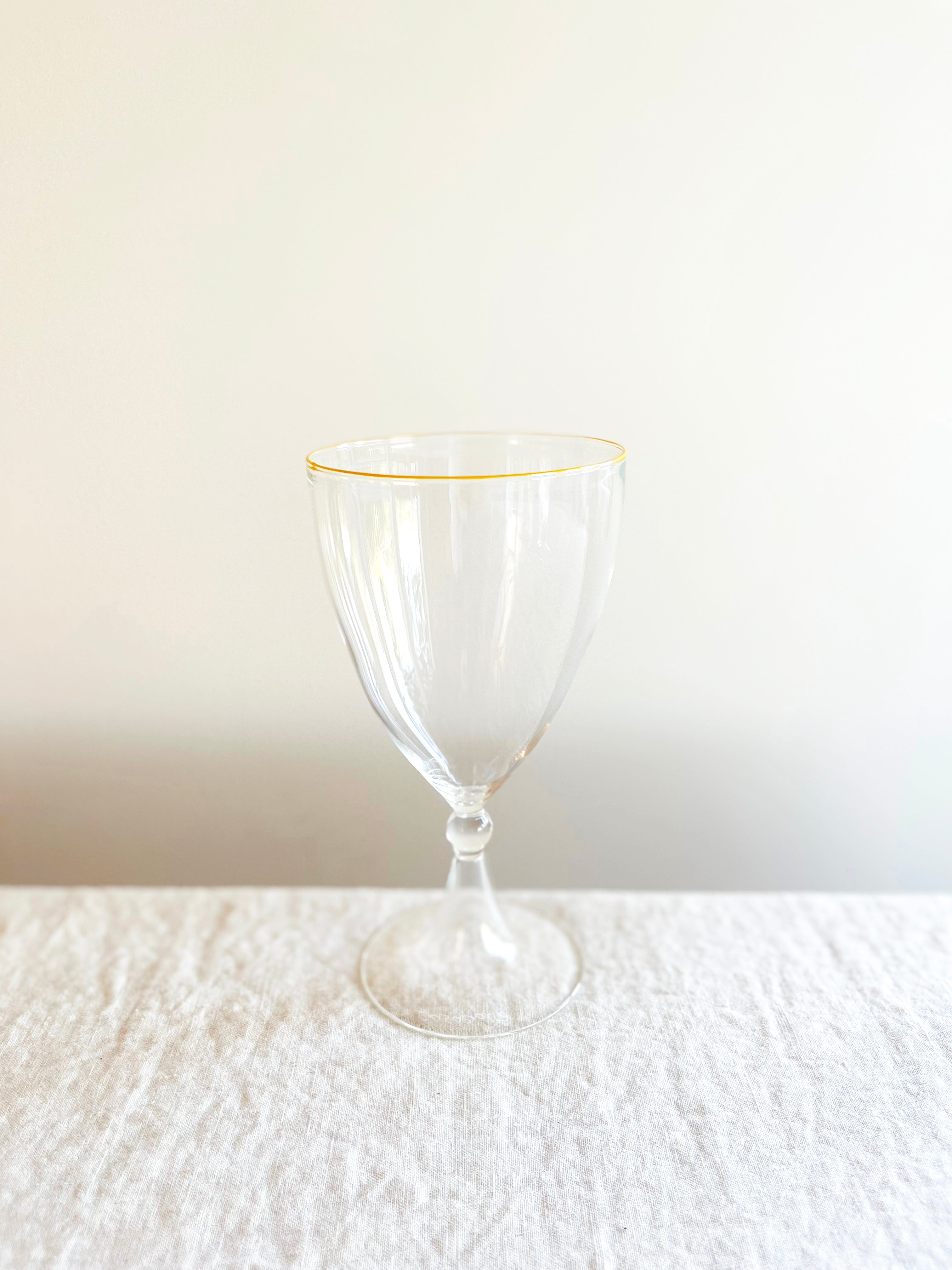 Rita Red Wine Glass - Yellow Rim- S/6