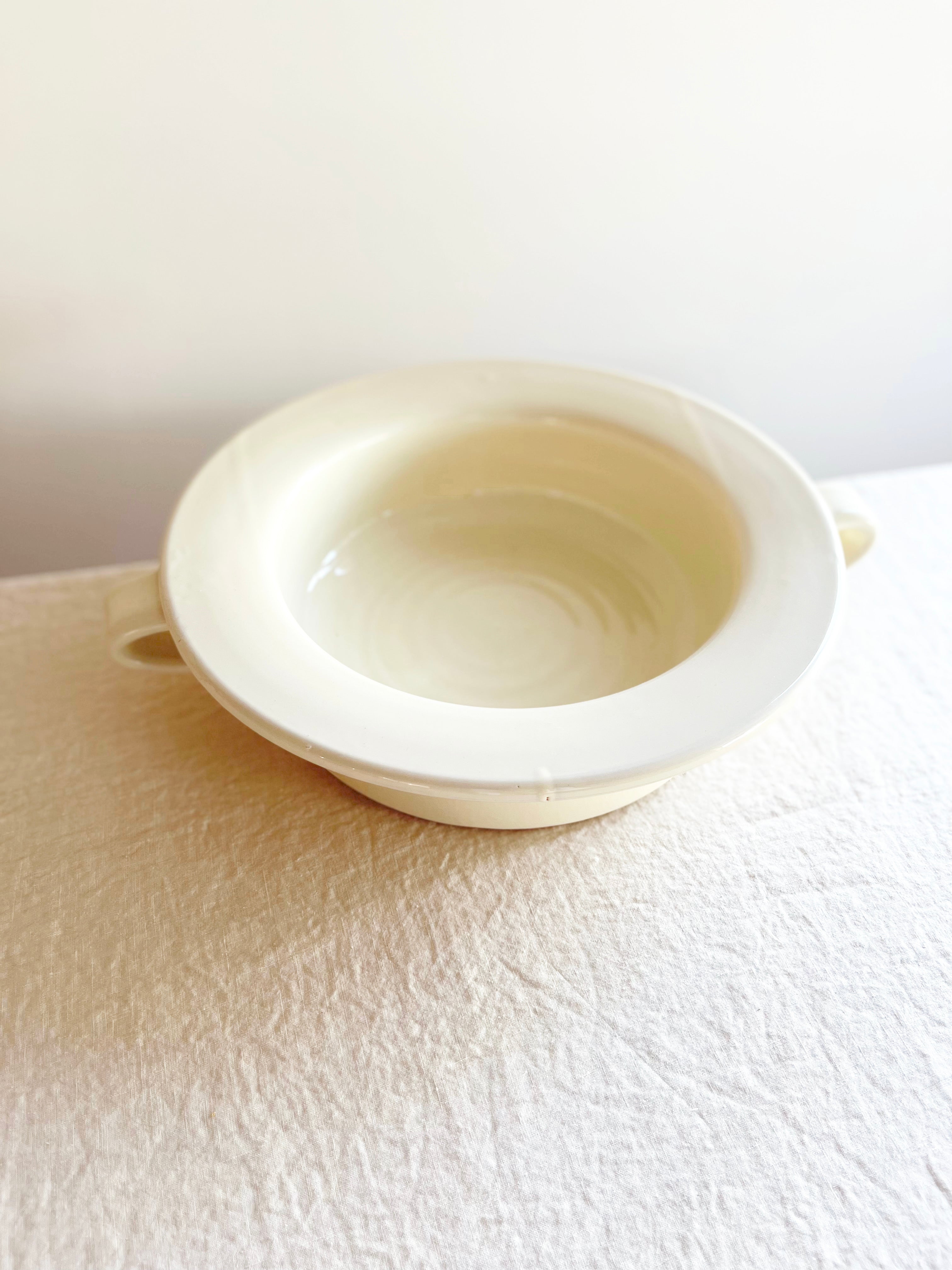 Pompeii Handled Fruit Bowl - Cream