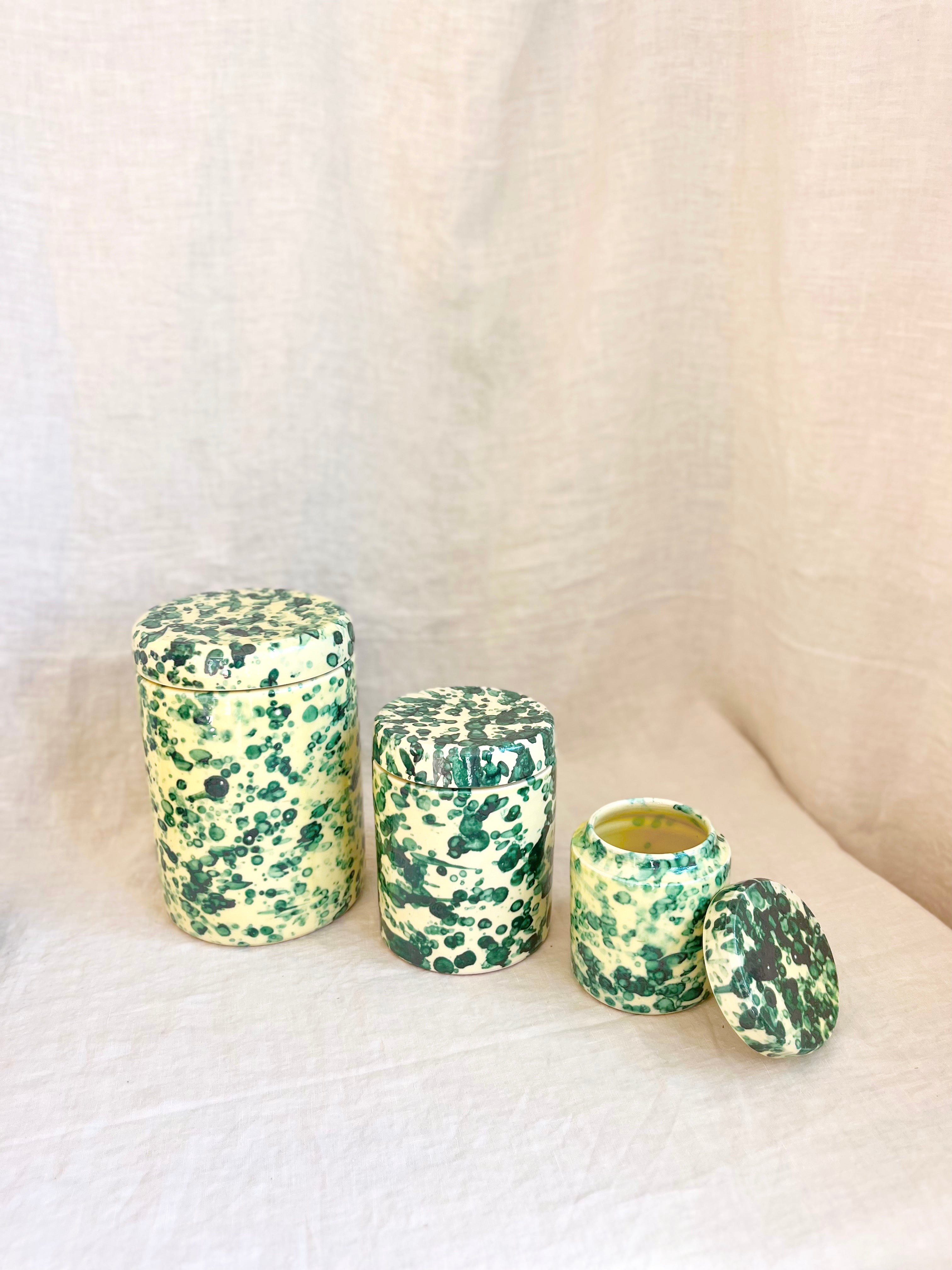 Pompeii Canisters - Emerald - 3 Sizes