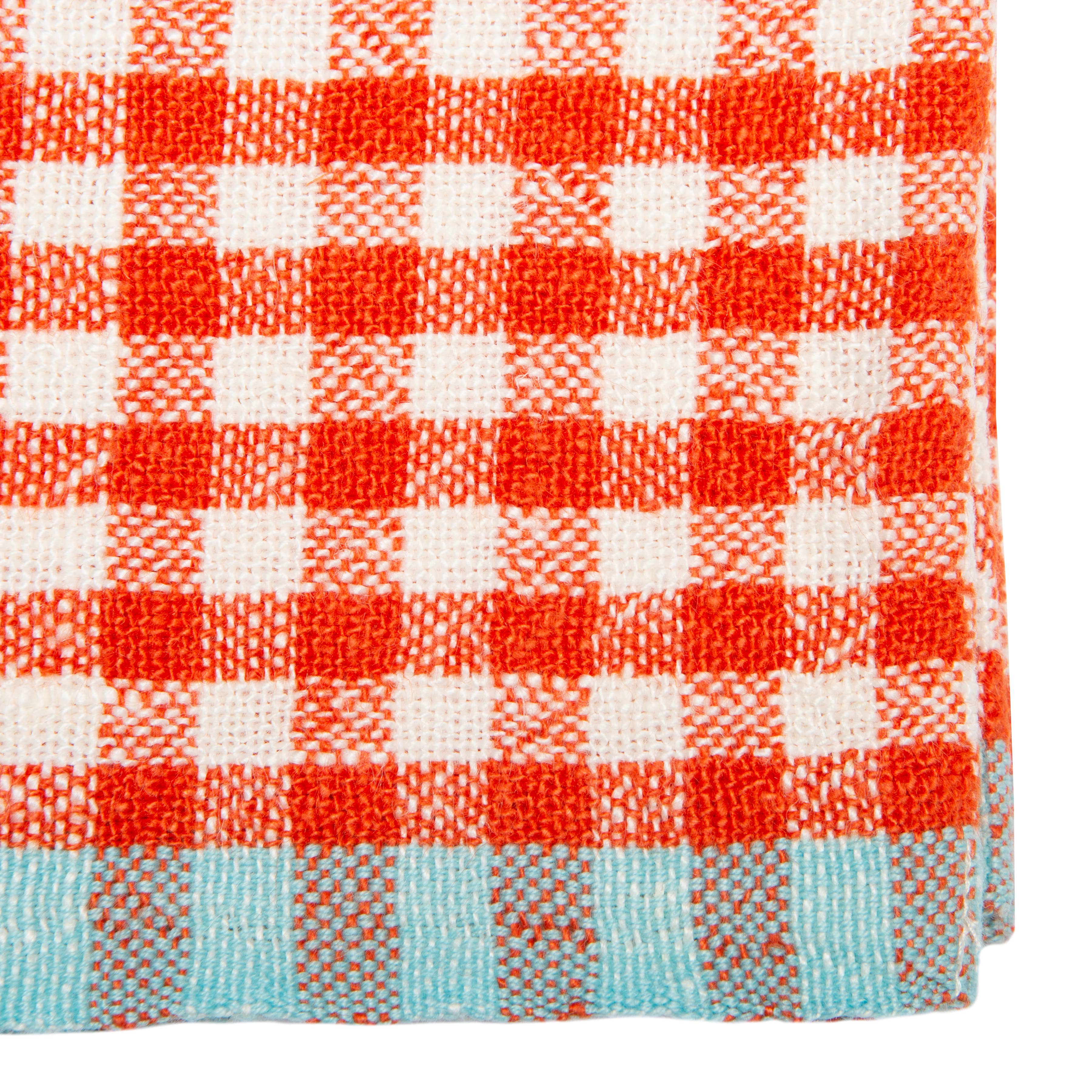 Bonnieux Gingham Napkins- Orange - S/4